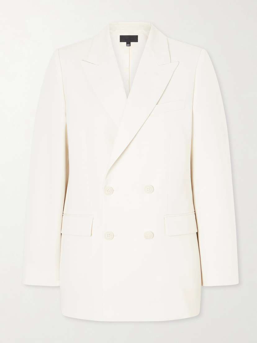 Nili Lotan Weston Double-breasted Wool-gabardine Blazer
