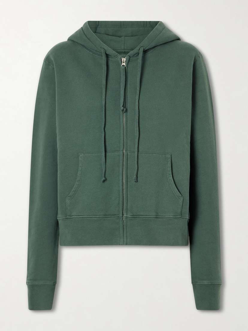 Nili Lotan Cotton-jersey Zip-up Hoodie