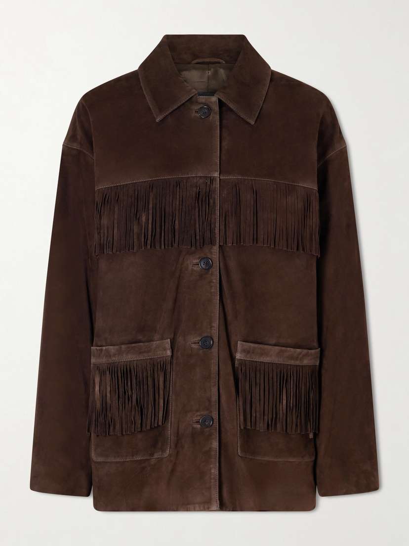Nili Lotan Fringed Suede Jacket