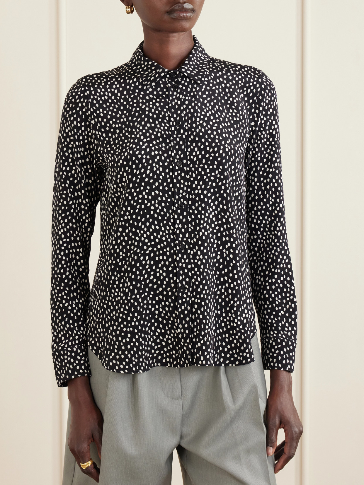 Gaia Silk Crepe De Chine Shirt