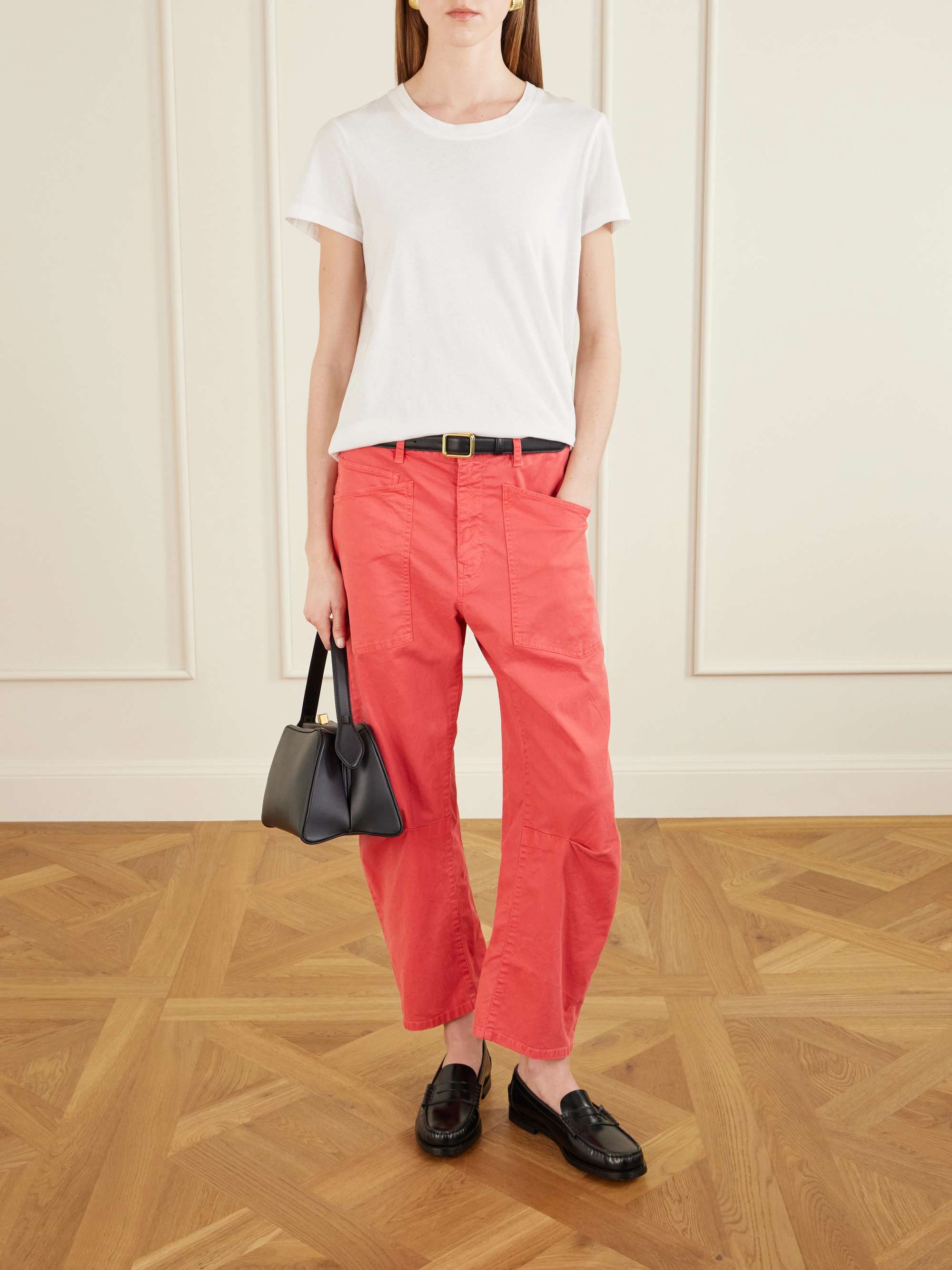 NILI LOTAN Shon cotton-blend twill tapered pants