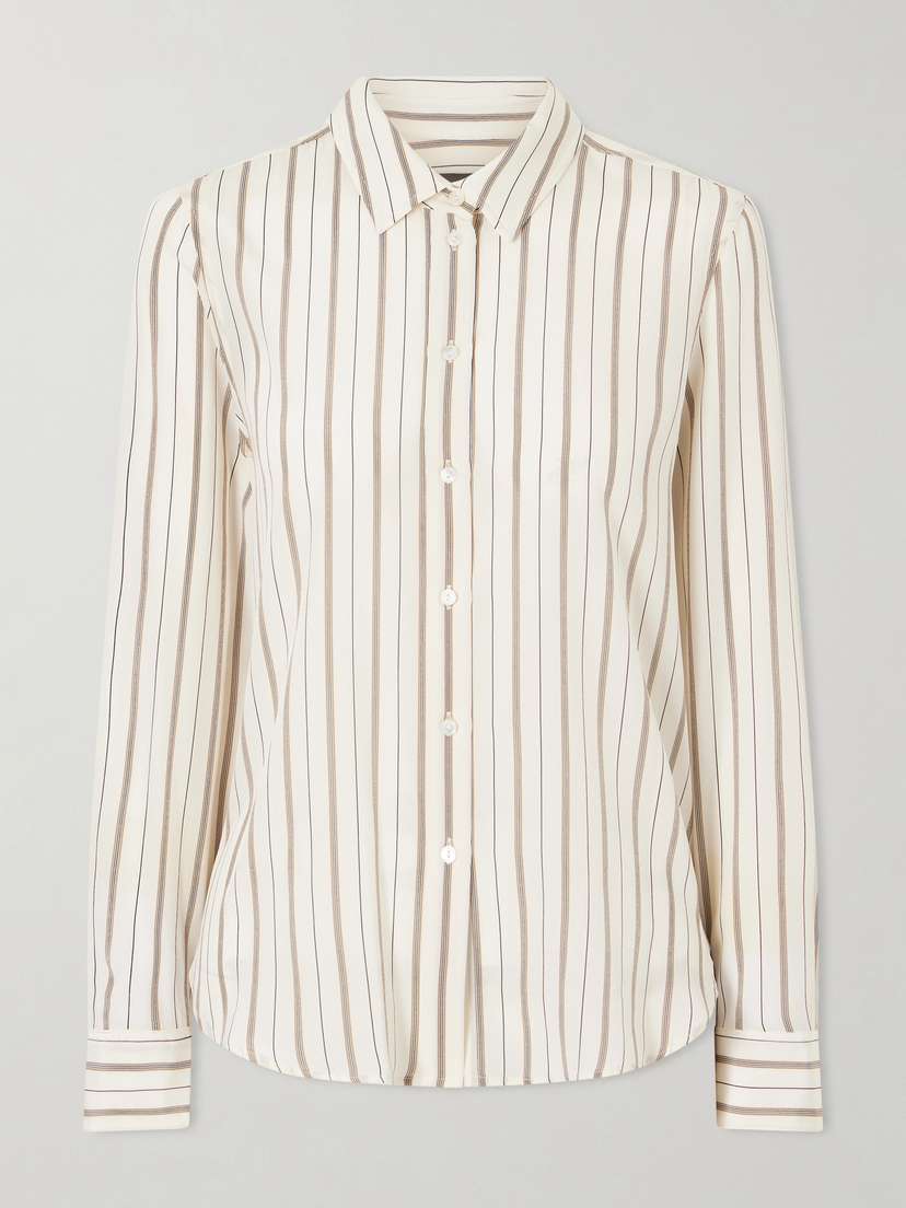 Nili Lotan Gaia Striped Silk Shirt
