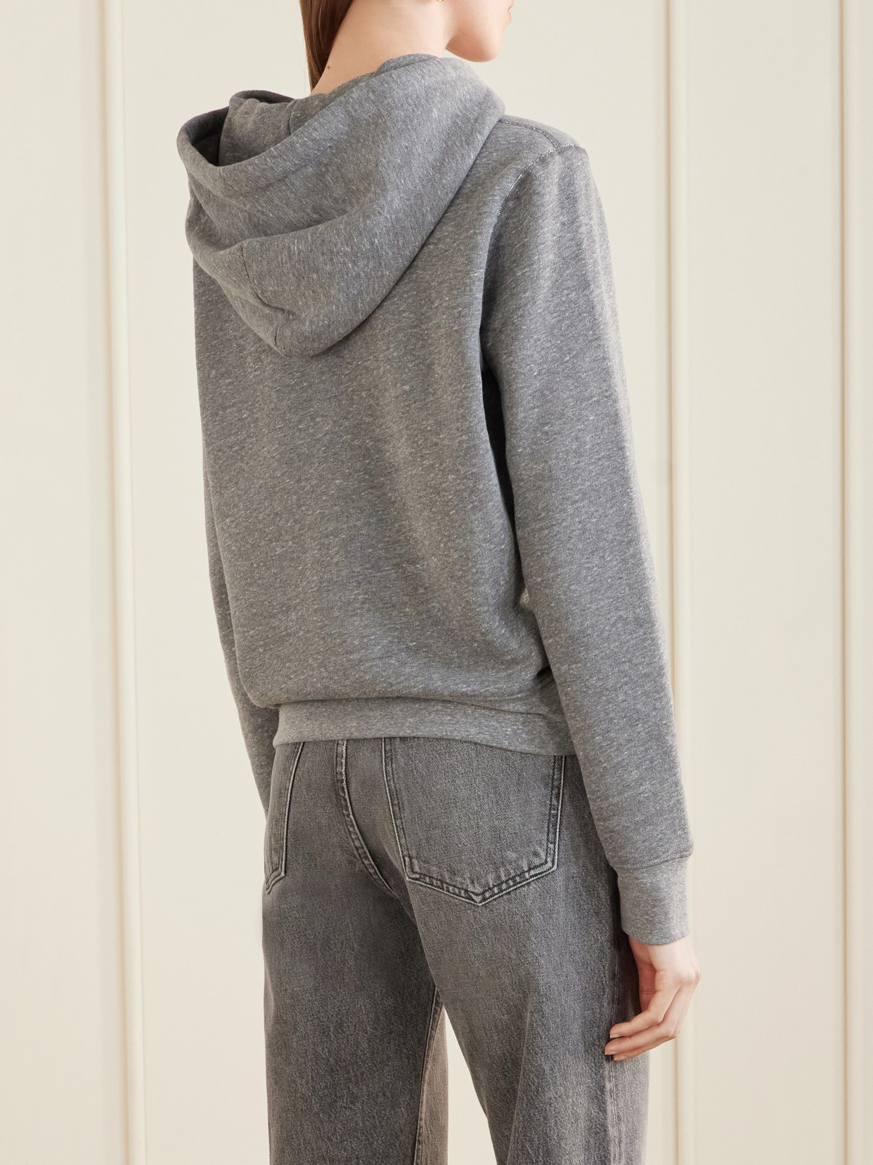 Callie Hooded Jersey Zip-Up Sweater