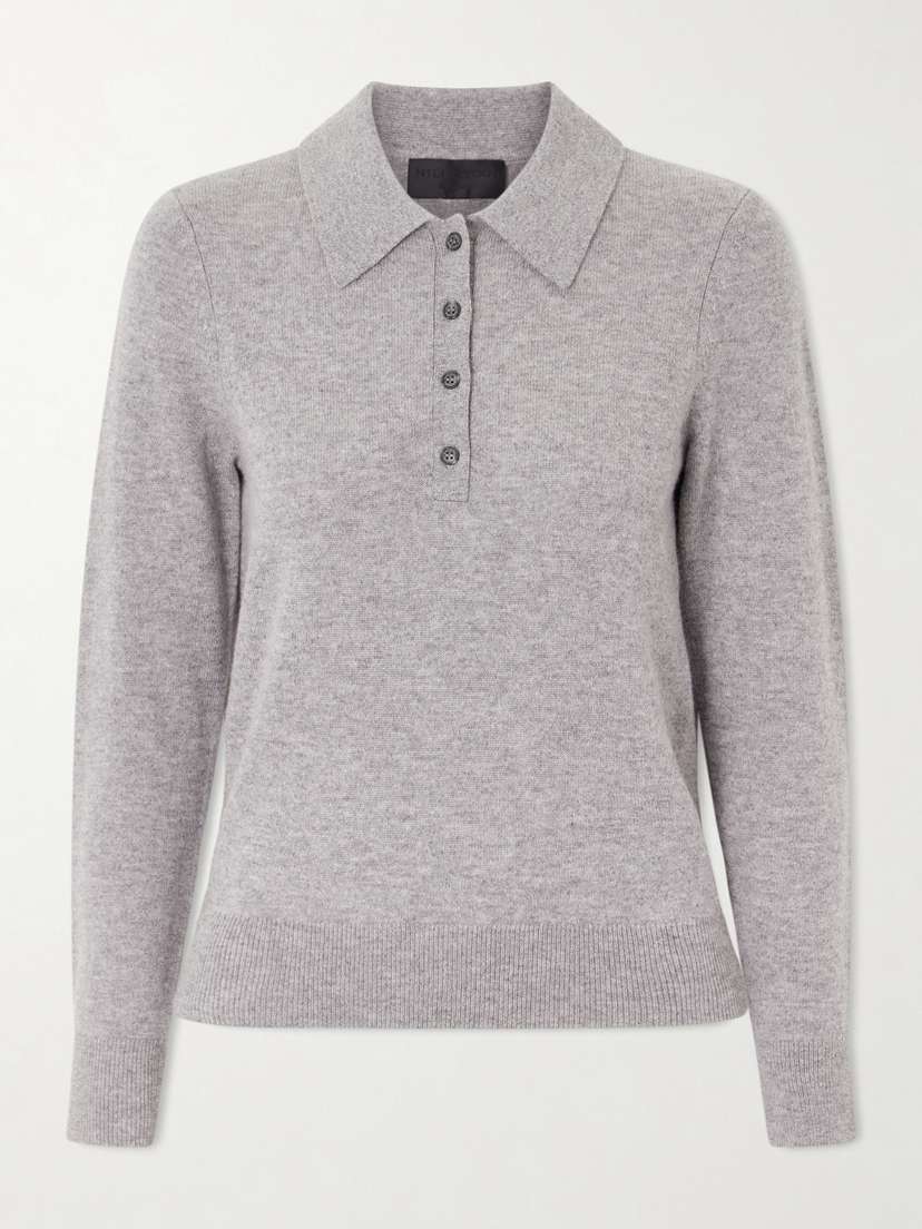 Nili Lotan Prescott Cashmere Polo Shirt