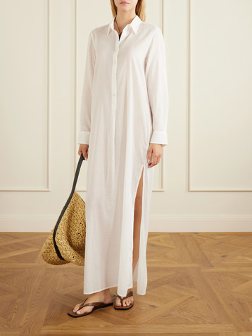 Nili Lotan Mina cotton-voile midi dress