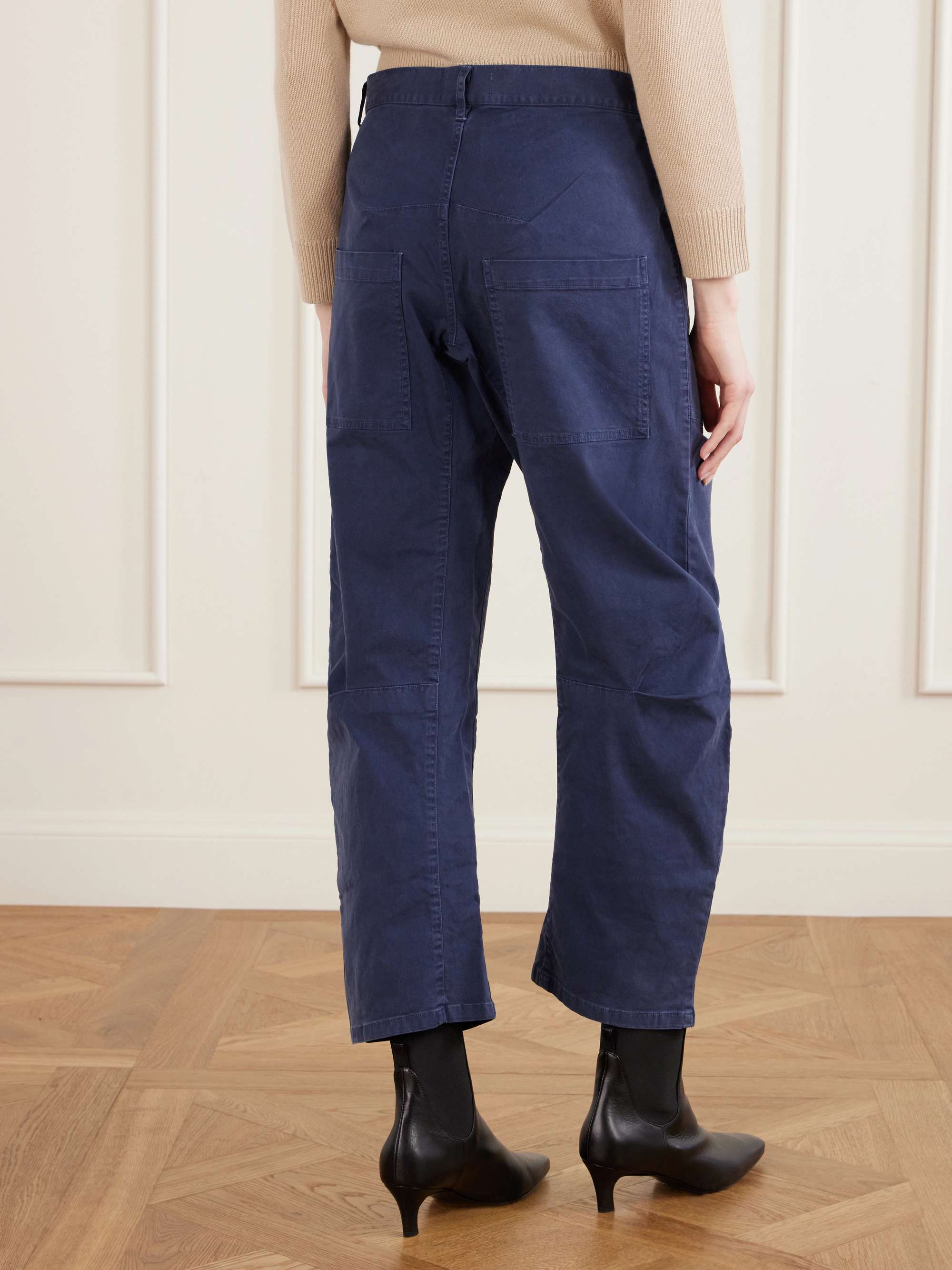 NILI LOTAN Shon cotton-blend twill tapered pants