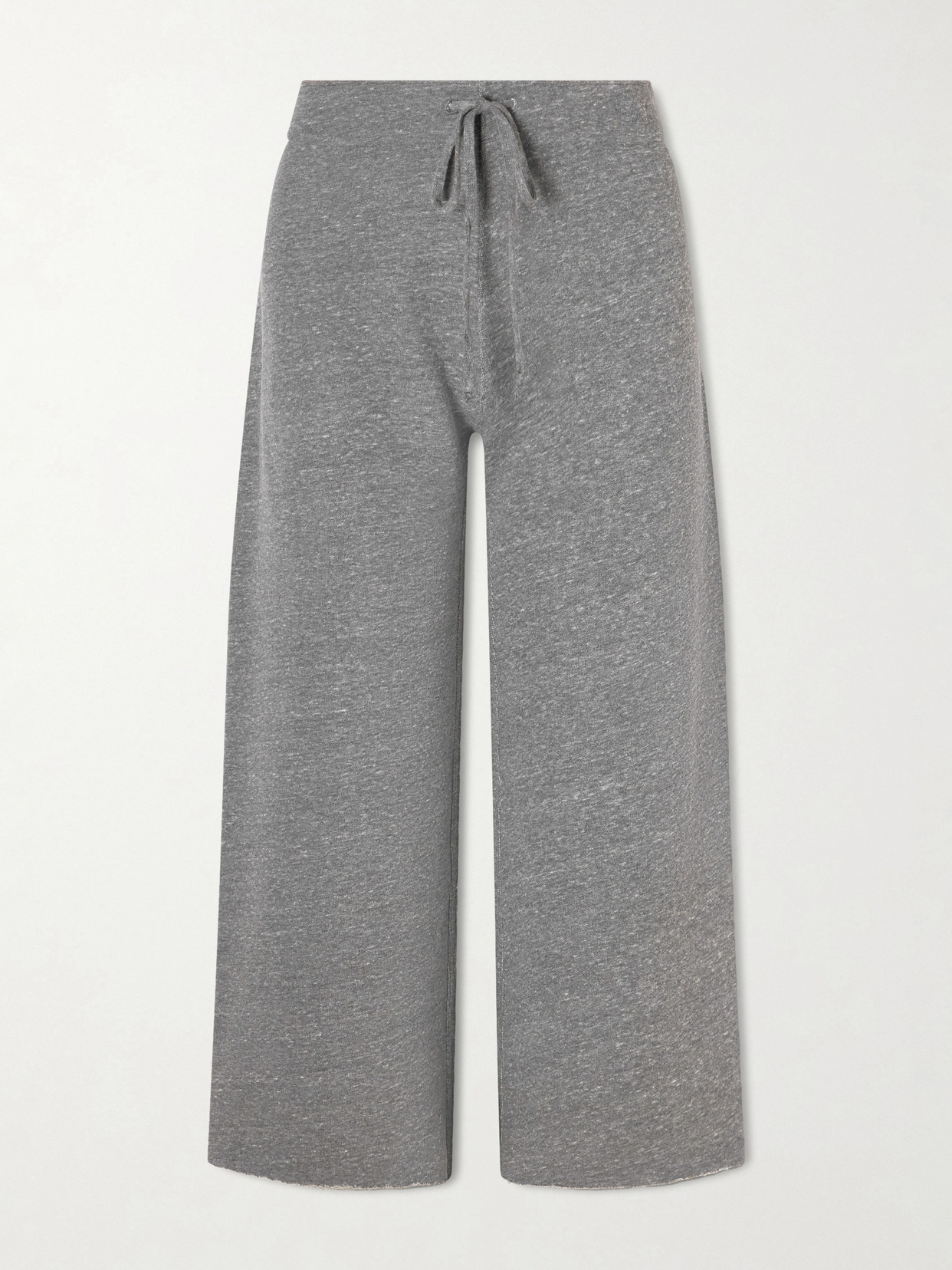 Nili Lotan Kiki Cropped Jersey Track Pants In Gray