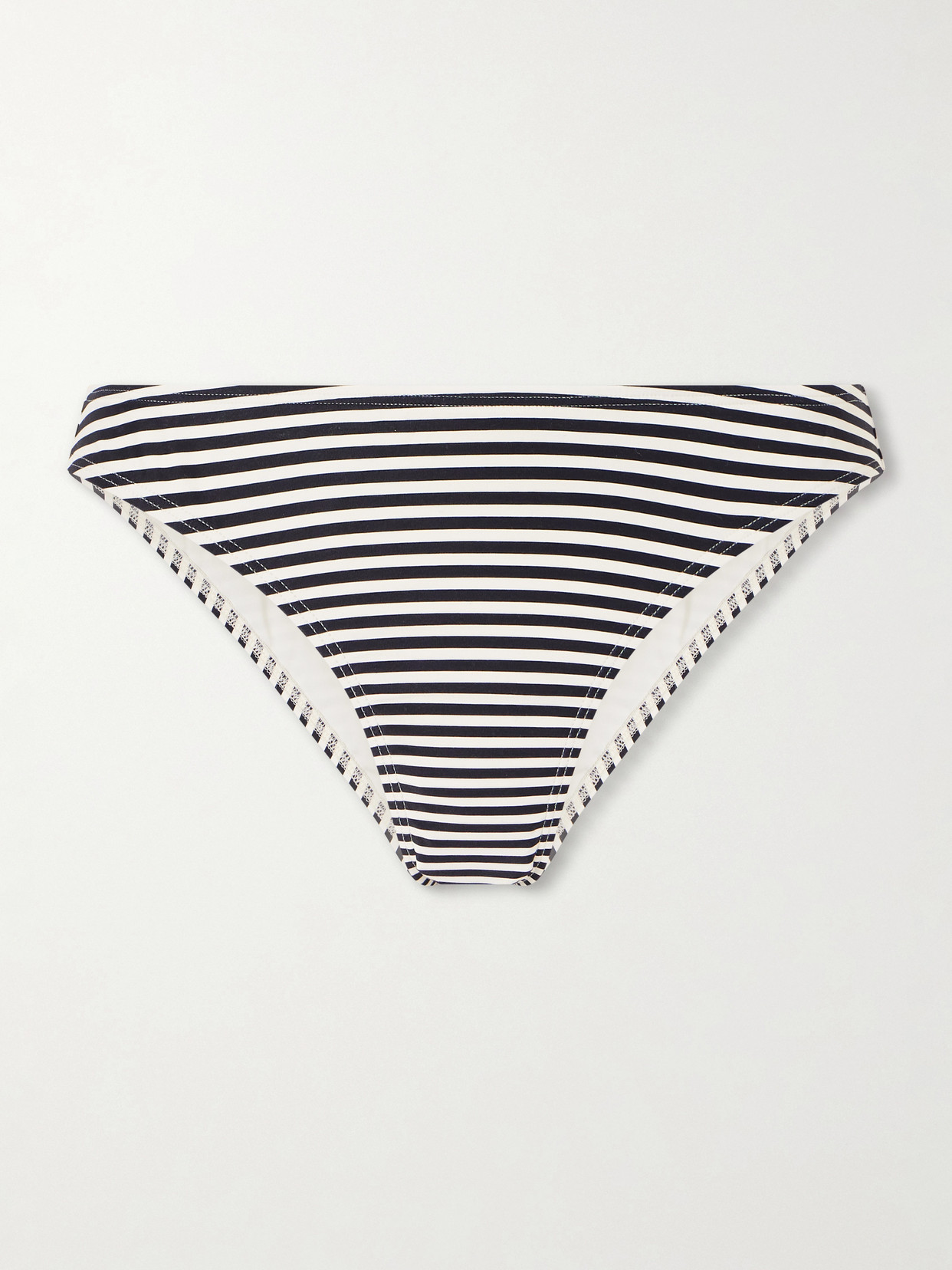 Nili Lotan Striped Bikini Briefs In Black
