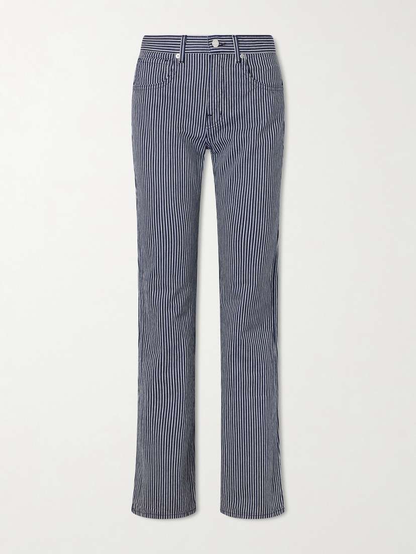 Nili Lotan Celia Striped Straight-leg Jeans