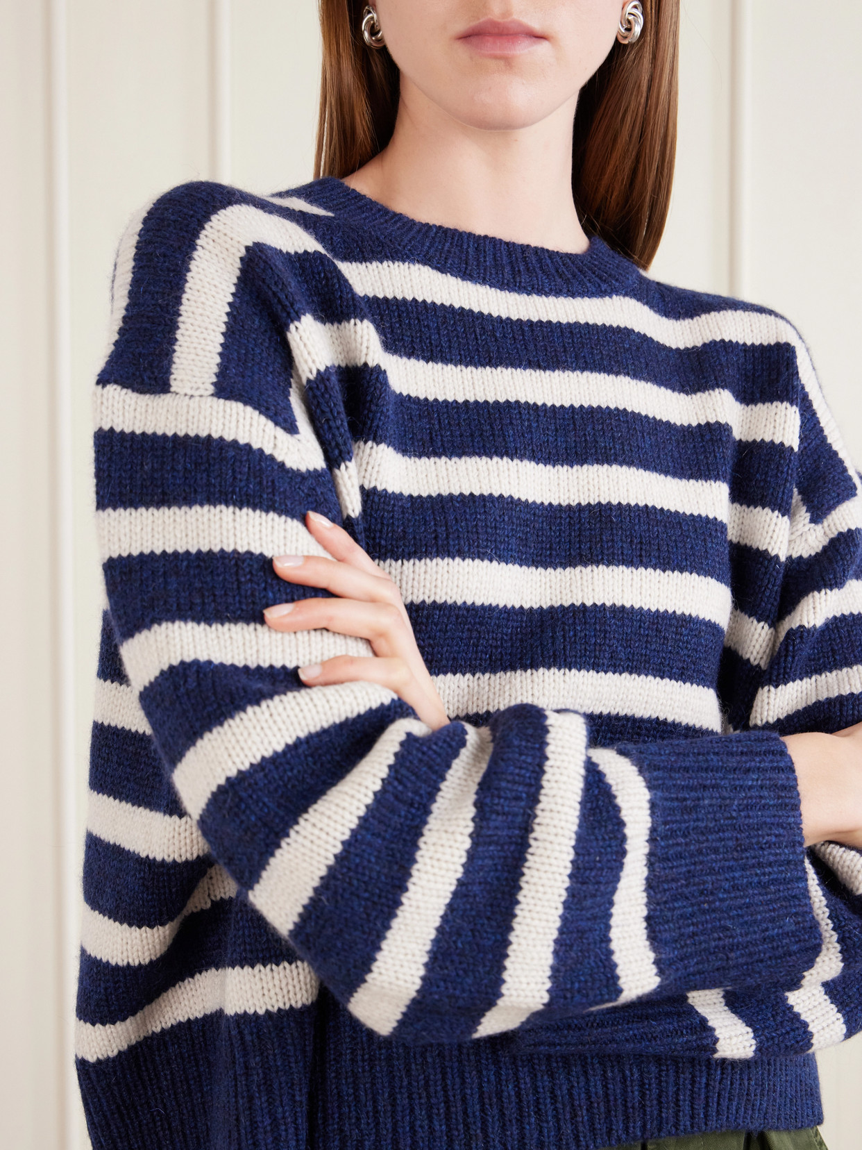 Anisa Striped Cashmere Sweater