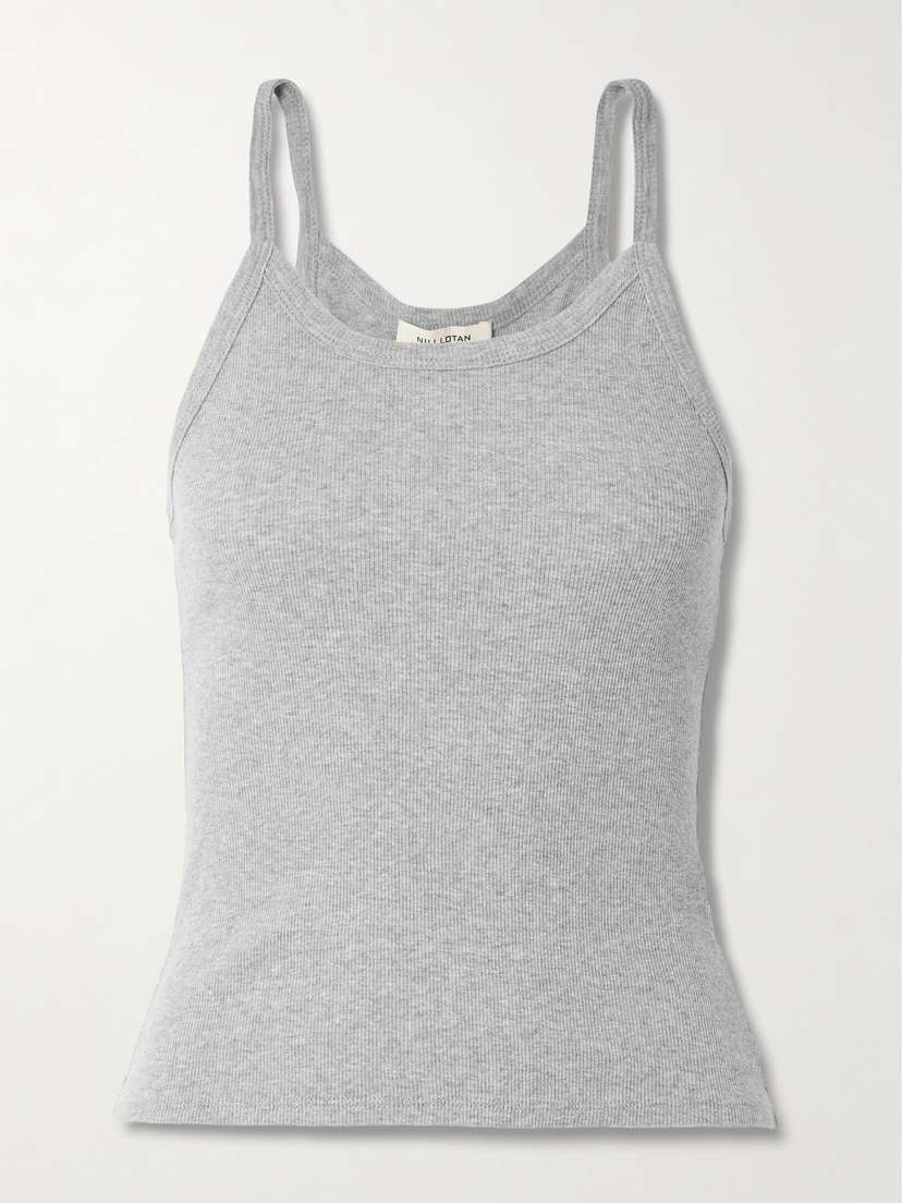 Nili Lotan Loretta Ribbed Cotton-jersey Tank