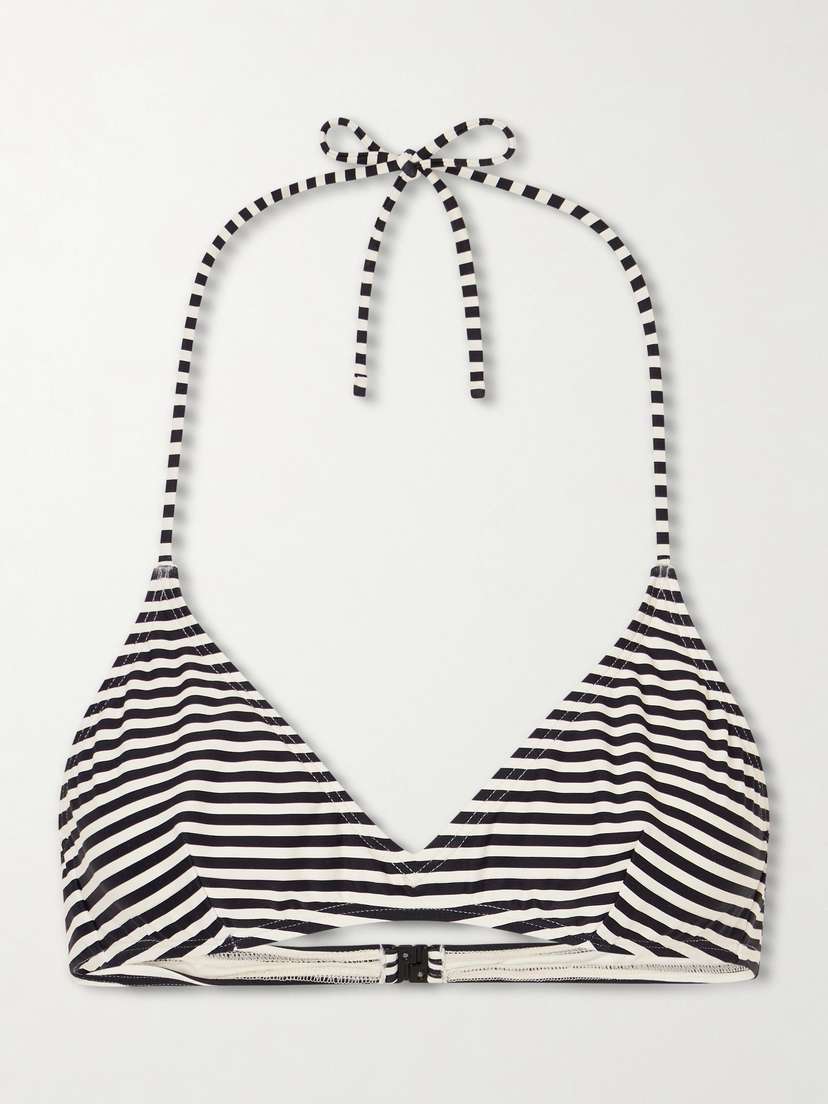 Nili Lotan Striped Triangle Bikini Top