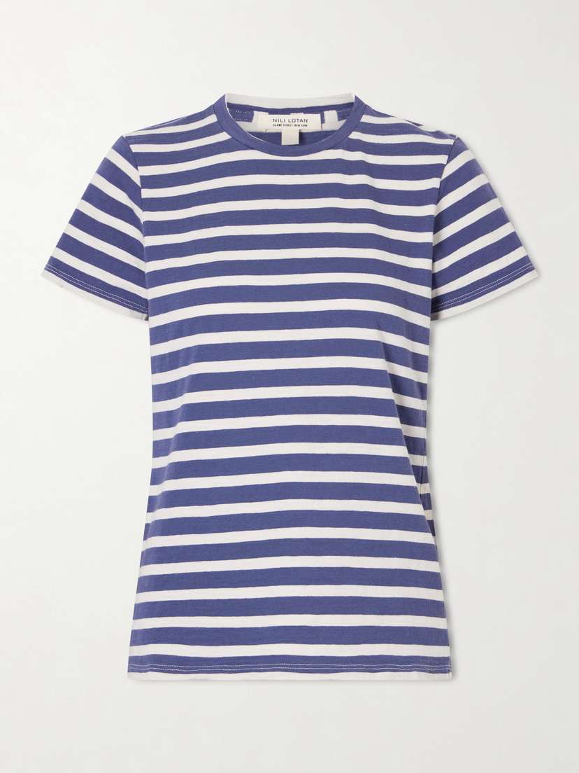 Nili Lotan Lana Striped Cotton T-shirt