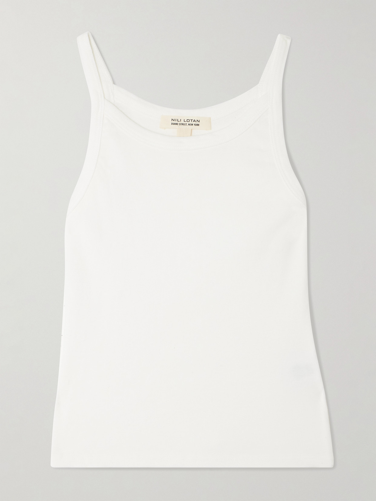 Nili Lotan Loretta Cotton-jersey Tank In White