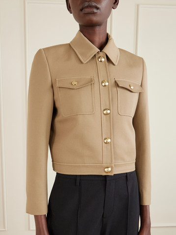 Nili Lotan Edna cropped wool-gabardine jacket