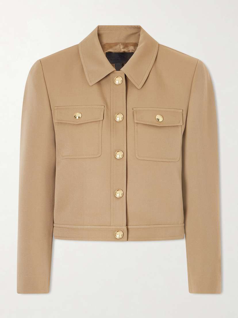 Nili Lotan Edna Cropped Wool-gabardine Jacket