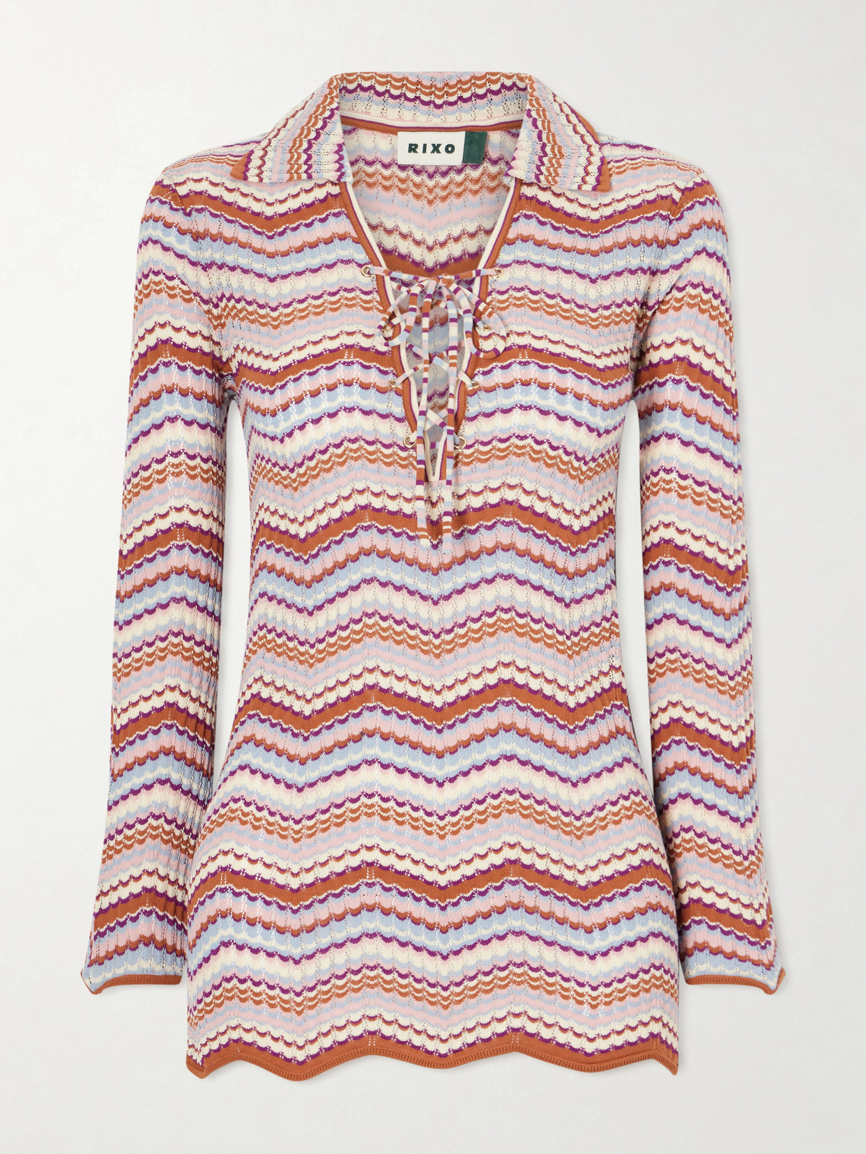 Brody Crochet-Knit Cotton Top