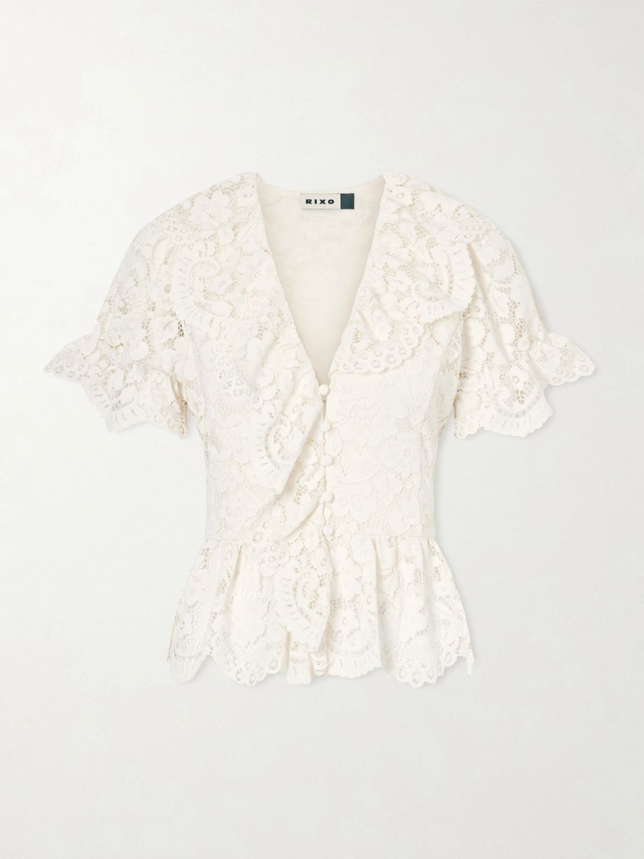 Dollie ruffled lace blouse