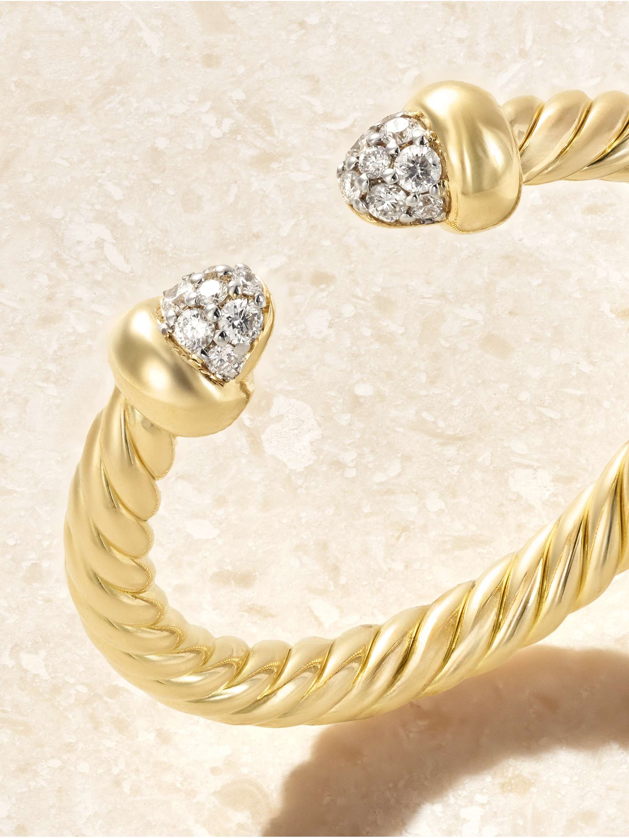 DAVID YURMAN Micro Cablespira® 18-karat gold diamond ring | NET-A