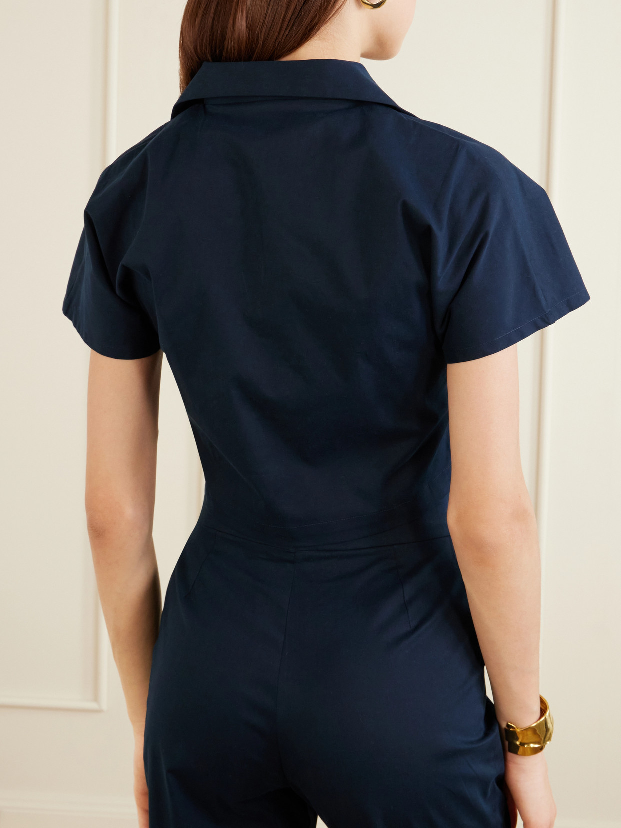 Tilda Cropped Tie-Front Cotton-Blend Shirt