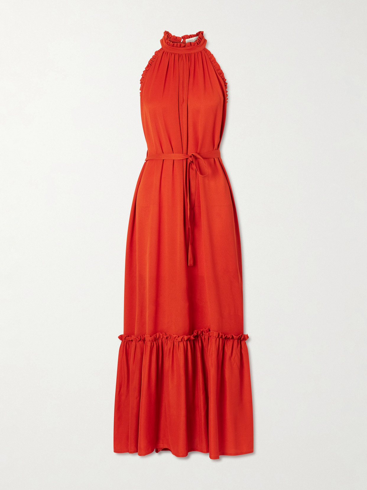 Giuliva Heritage May Silk Crepe Maxi Dress In Multi