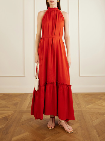 Giuliva Heritage May silk crepe maxi dress