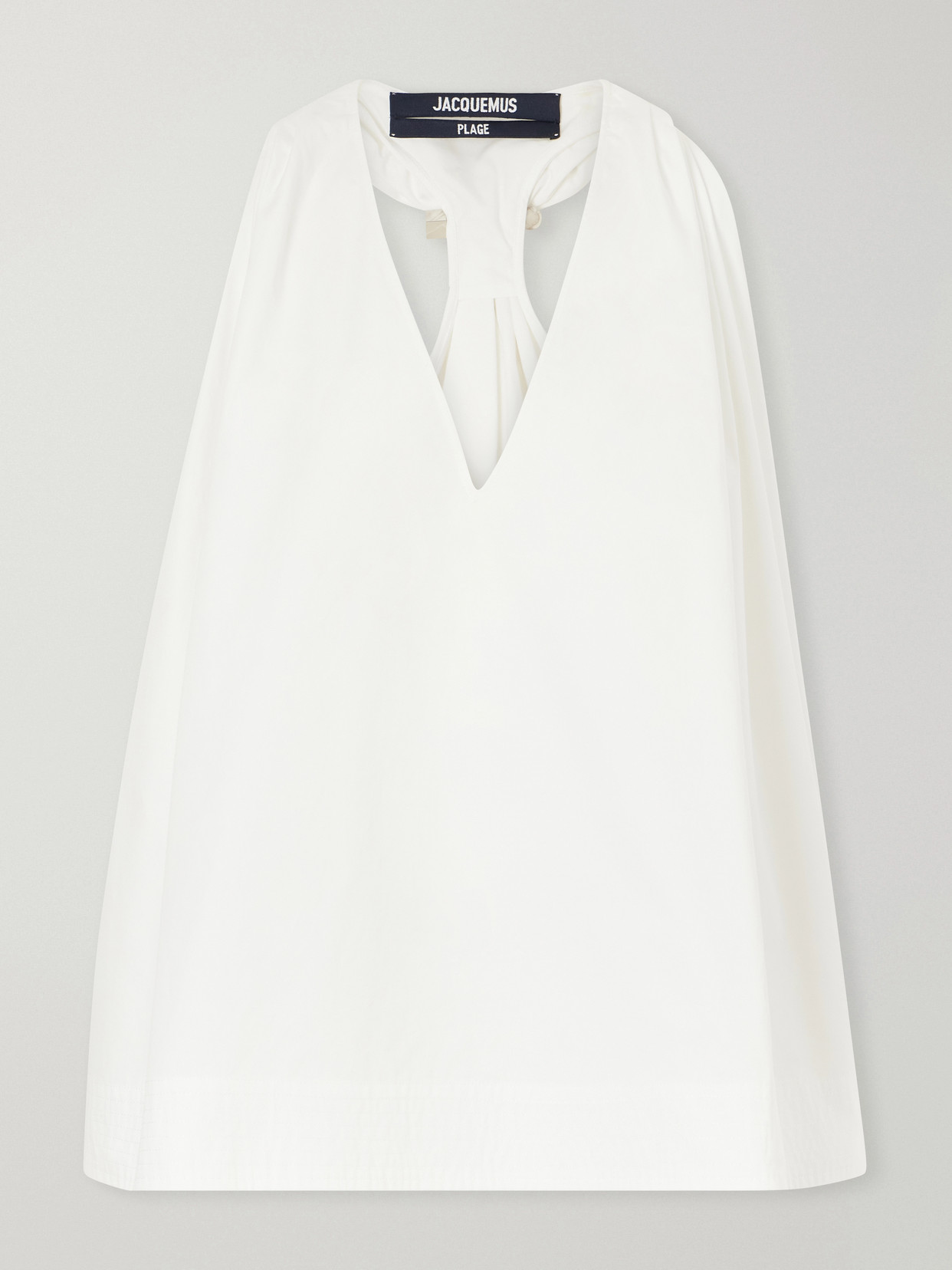 La Haut Norma Embellished Cotton-Poplin Blouse