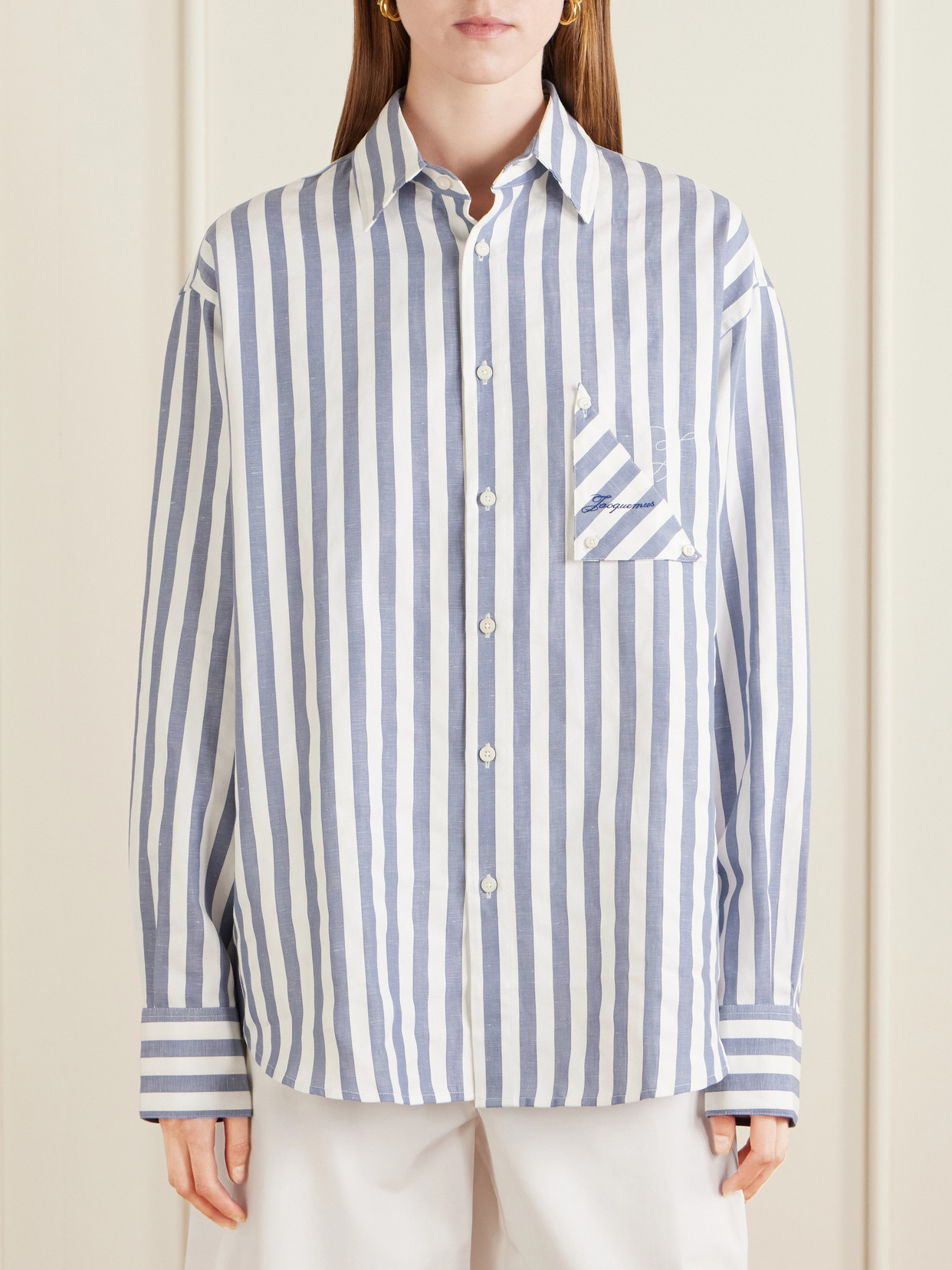 La Chemise Voilier Striped Cotton-Poplin Shirt