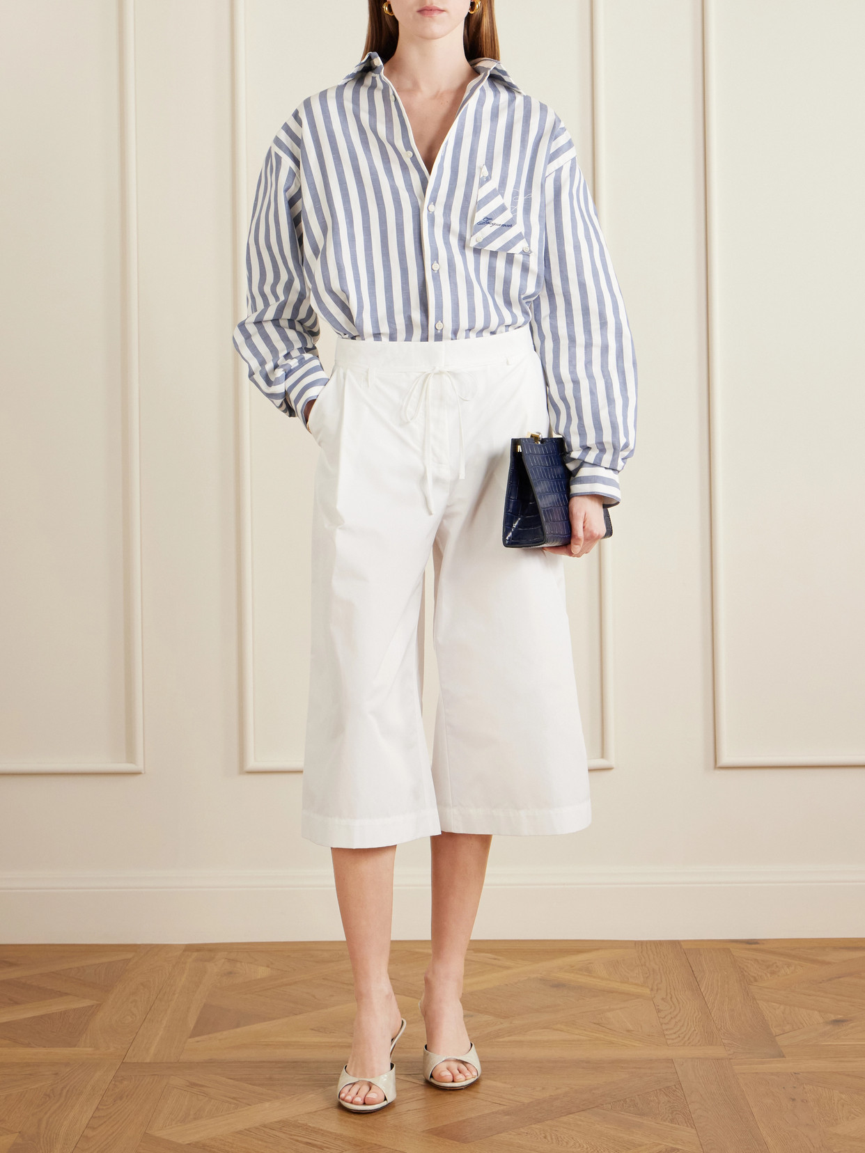 La Chemise Voilier Striped Cotton-Poplin Shirt