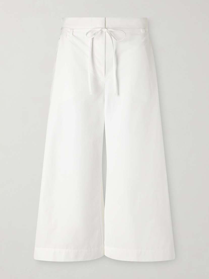Jacquemus Le Marin High-rise Cotton-poplin Wide-leg Shorts