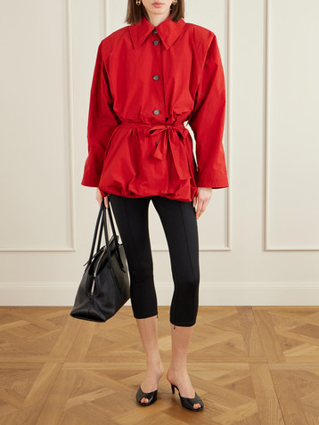 Magda Butrym Belted crinkled-shell jacket