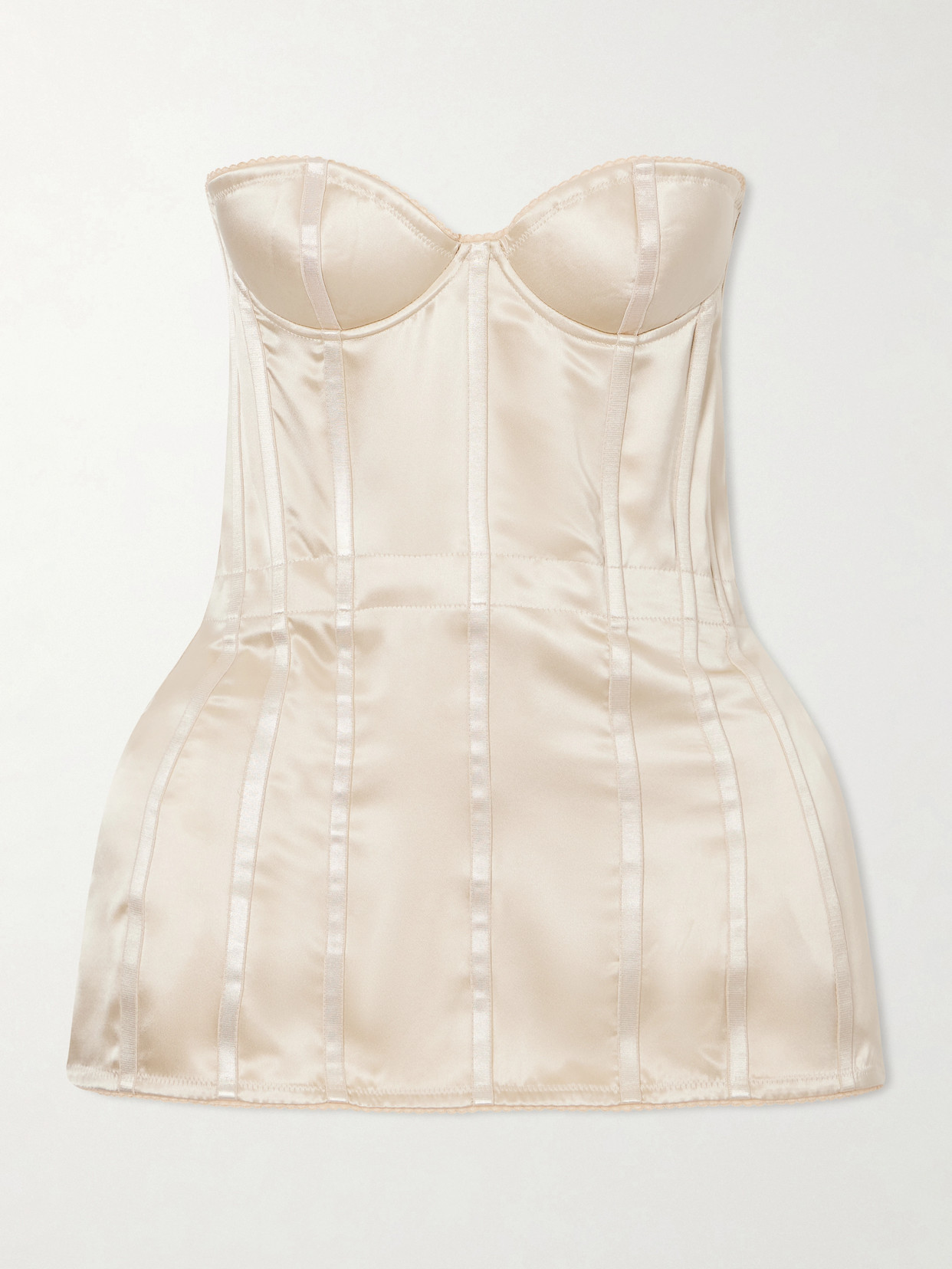 Silk-Satin Corset Top