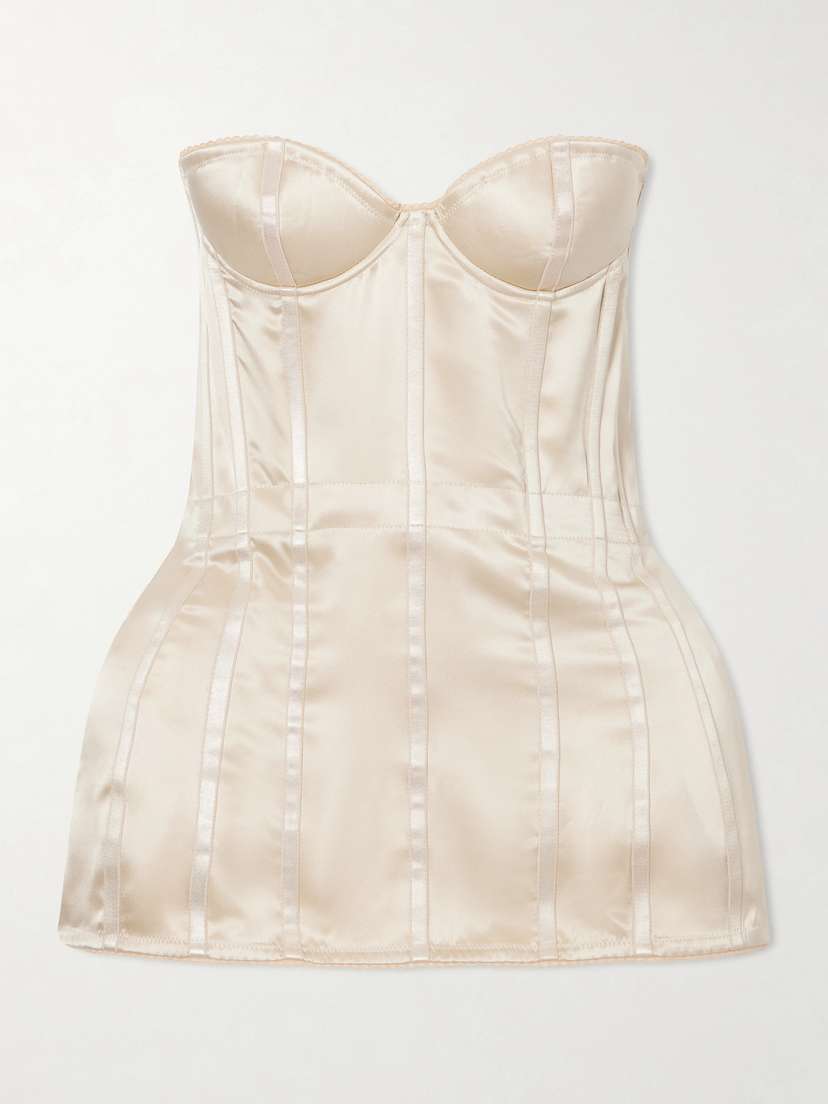 Magda Butrym Silk-satin Corset Top