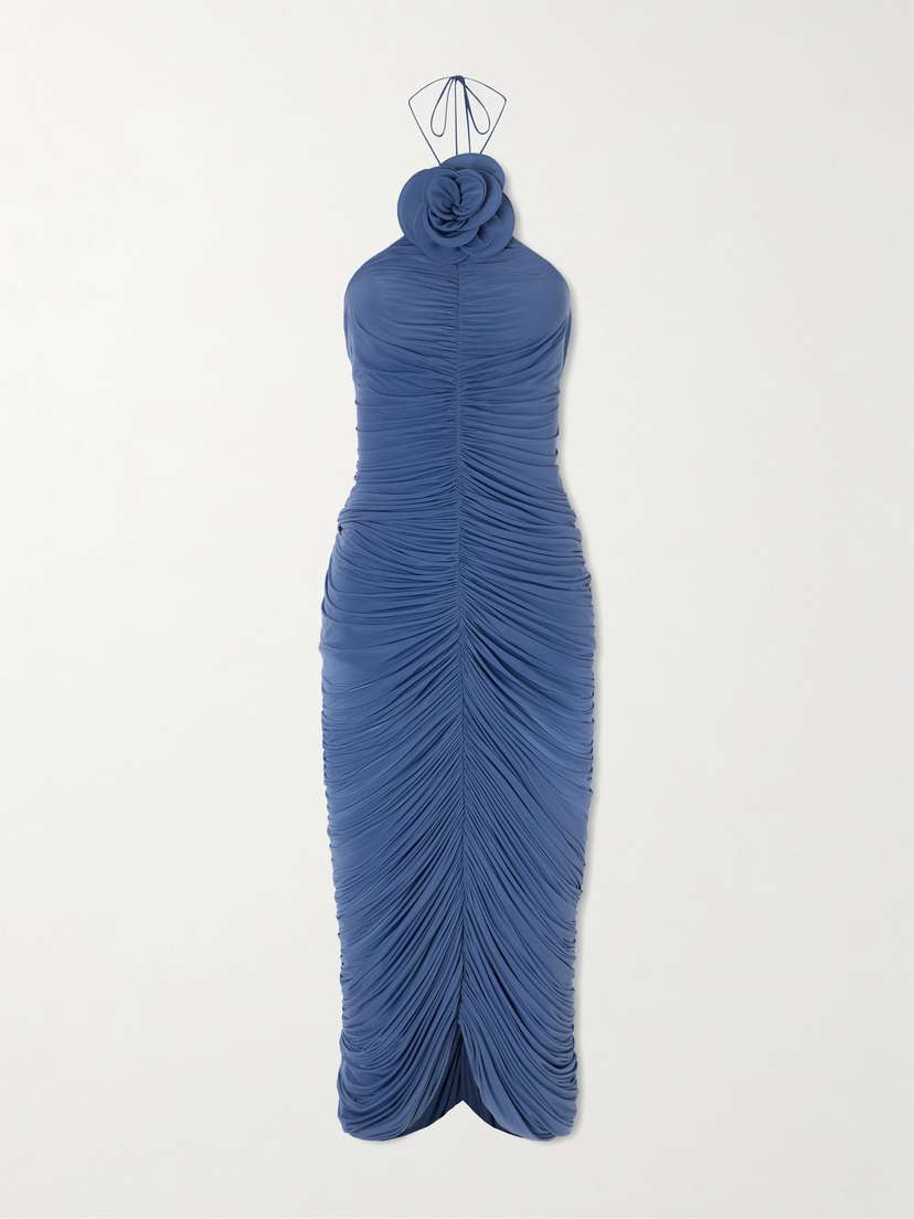 Magda Butrym Appliquéd Stretch-jersey Midi Dress