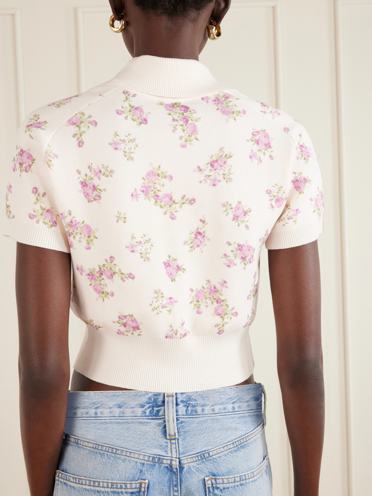 Floral-Print Cotton Polo