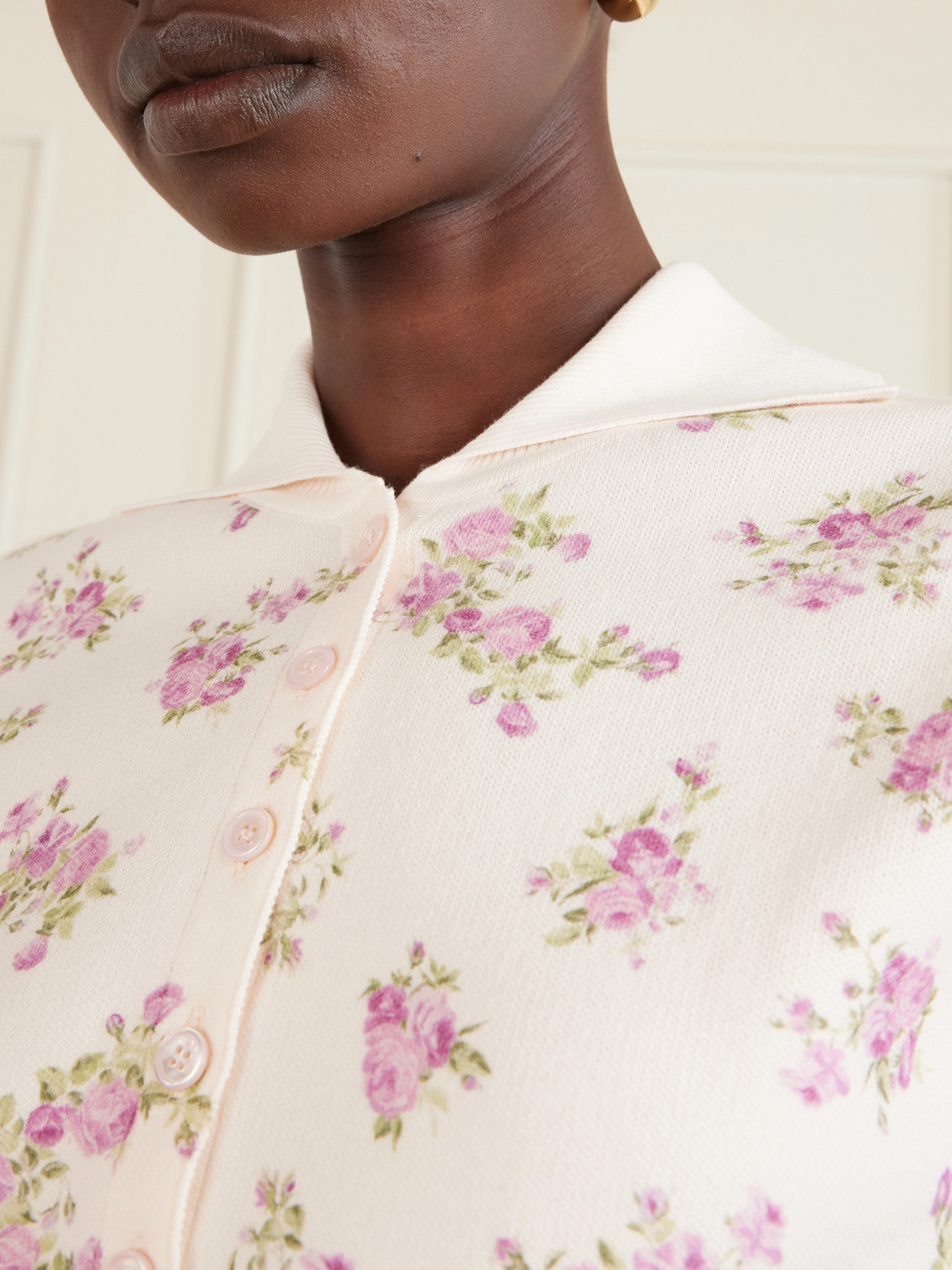 Floral-Print Cotton Polo