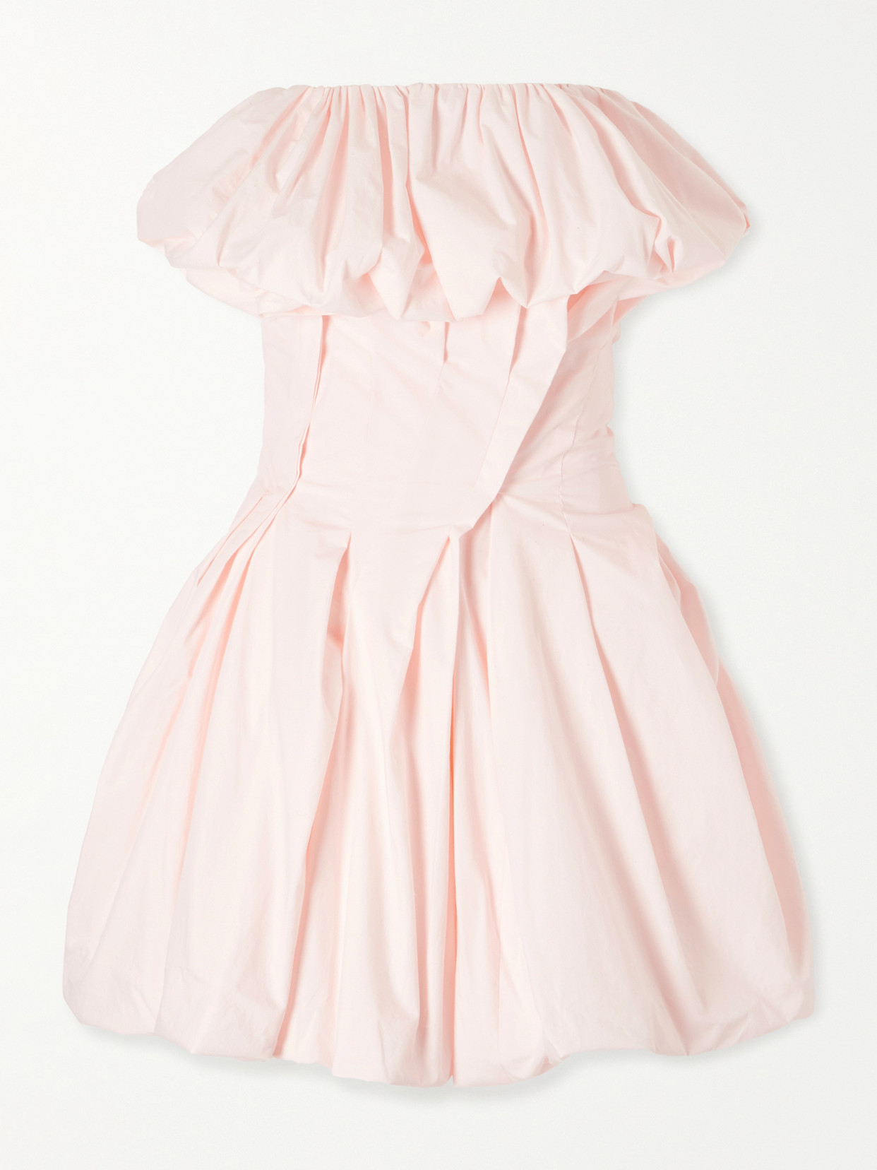 Magda Butrym Tiered Gathered Cotton-poplin Mini Dress In Pink
