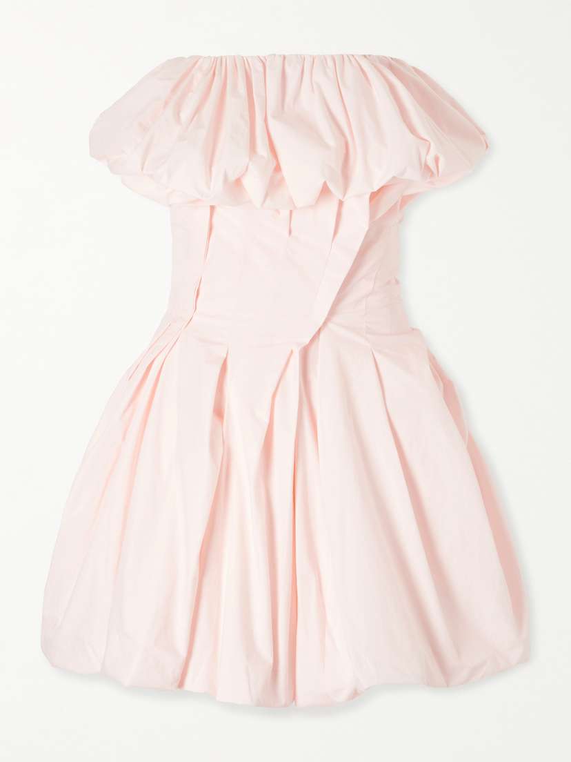 Magda Butrym Tiered Gathered Cotton-poplin Mini Dress