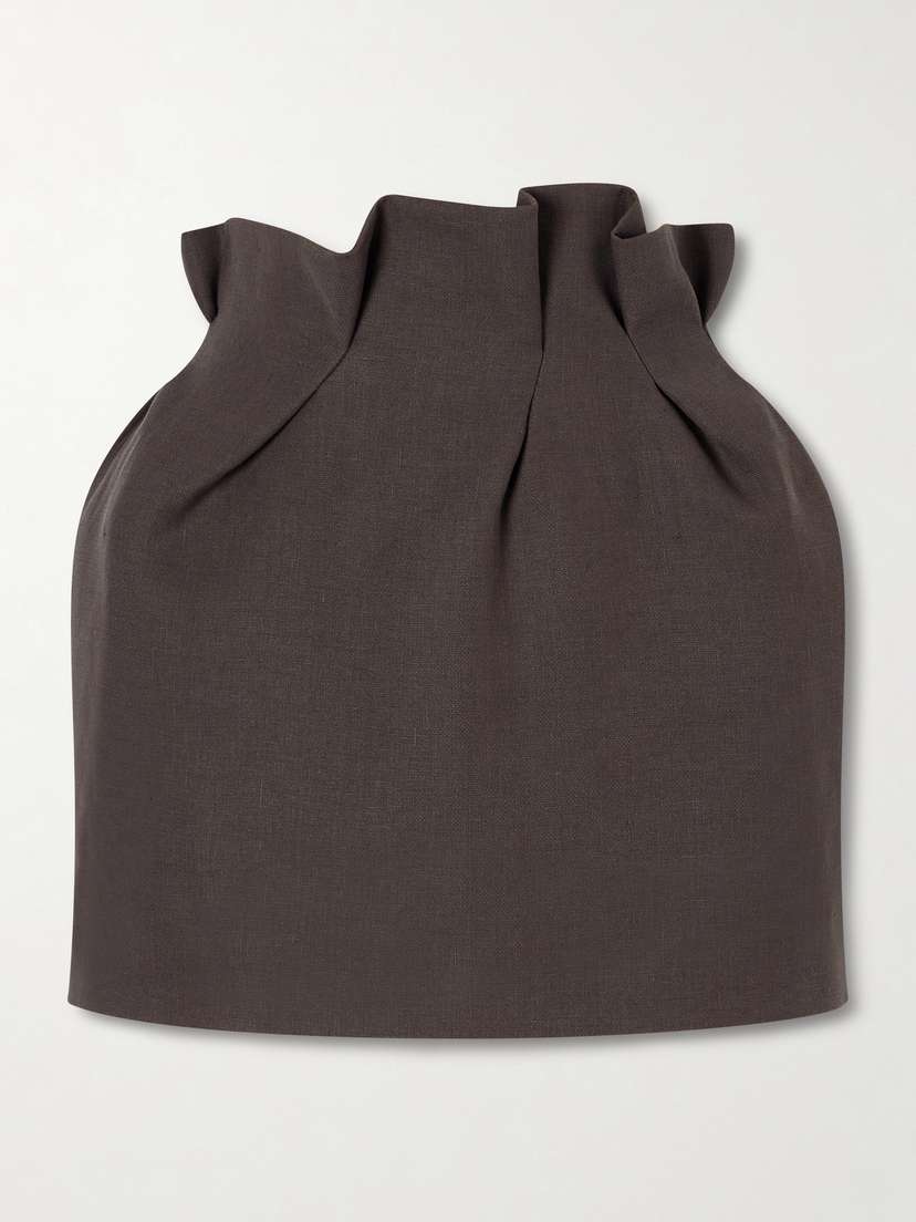 Magda Butrym Padded Linen-blend Mini Skirt
