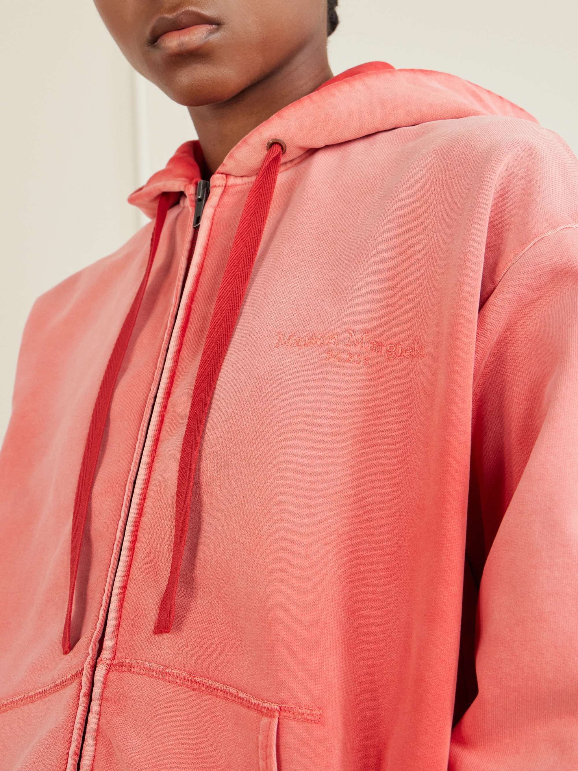 MAISON MARGIELA Cotton-jersey zip-up hoodie | NET-A-PORTER