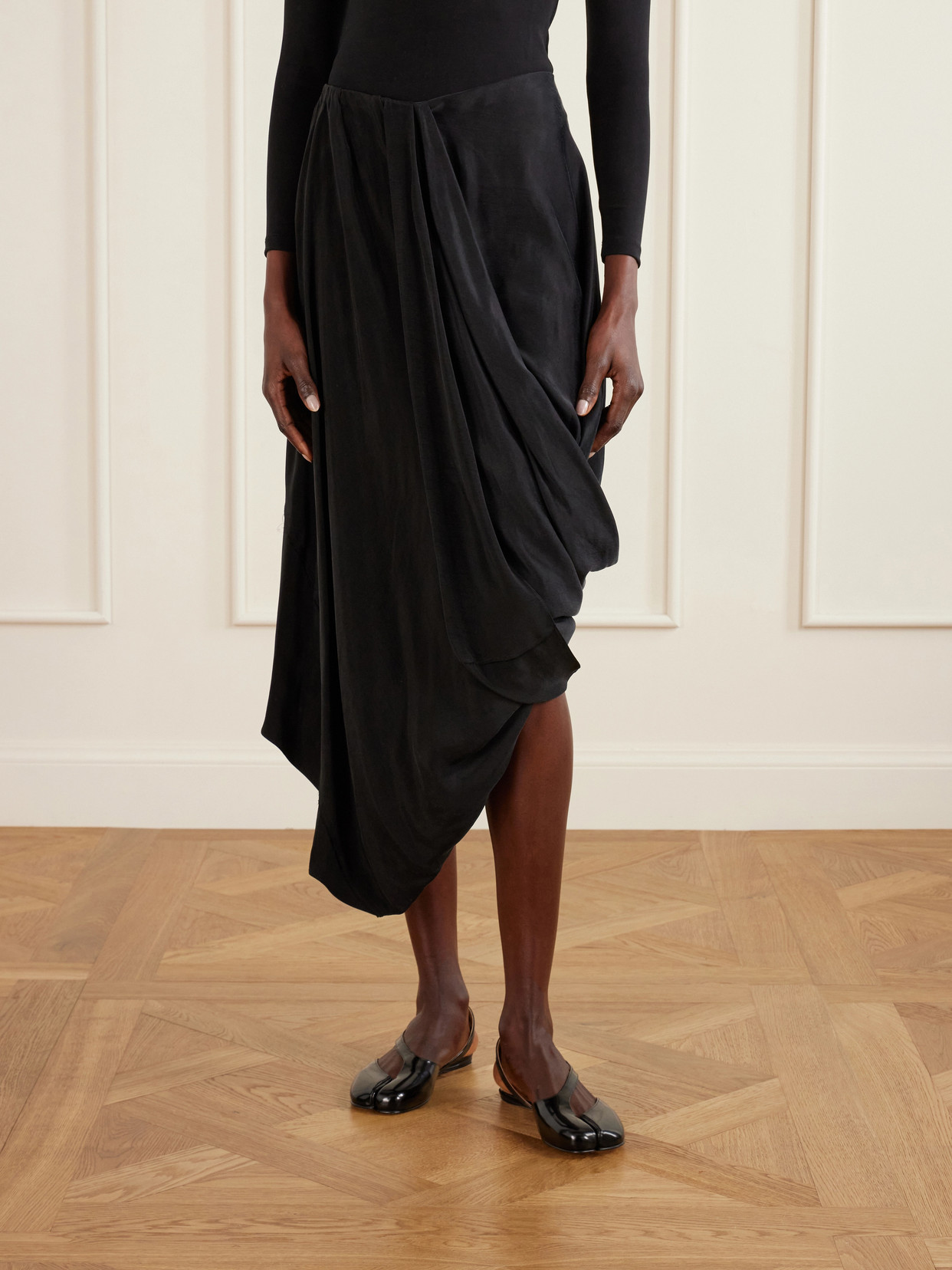 Asymmetric Gathered Midi