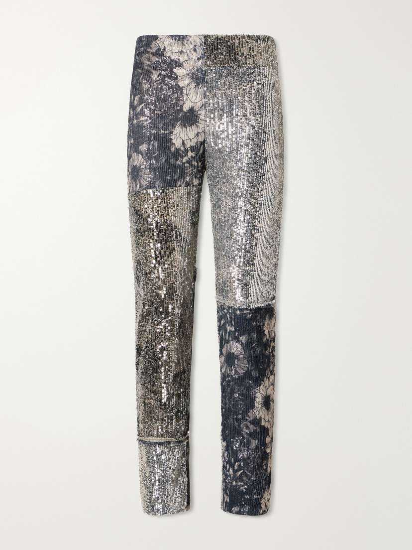 Maison Margiela Sequined Patchwork Jersey Straight-leg Pants | Thumbnail 6 Maison Margiela Sequined Patchwork Jersey Straight-leg Pants | Thumbnail 6