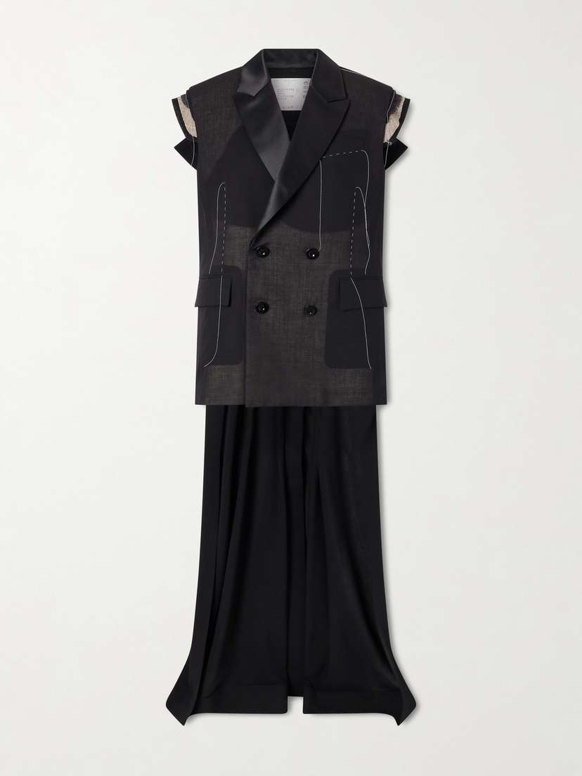 Sacai Wool Organza Vest