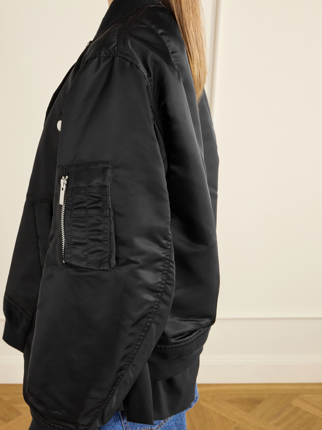 Padded Twill Bomber Jacket
