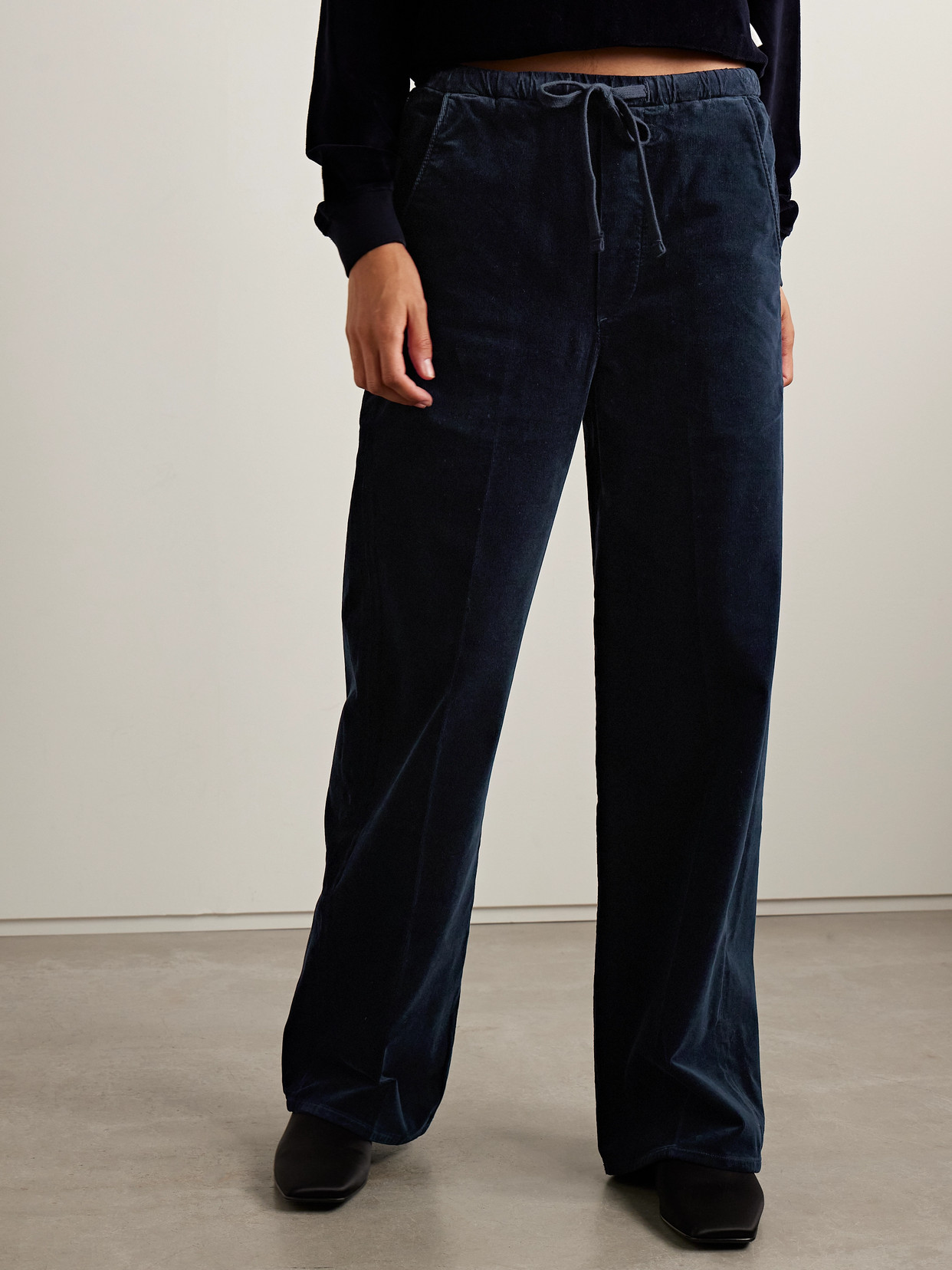 Citizen Of Humanity Aurora Cotton-blend Corduroy Wide-leg Pants In Blue