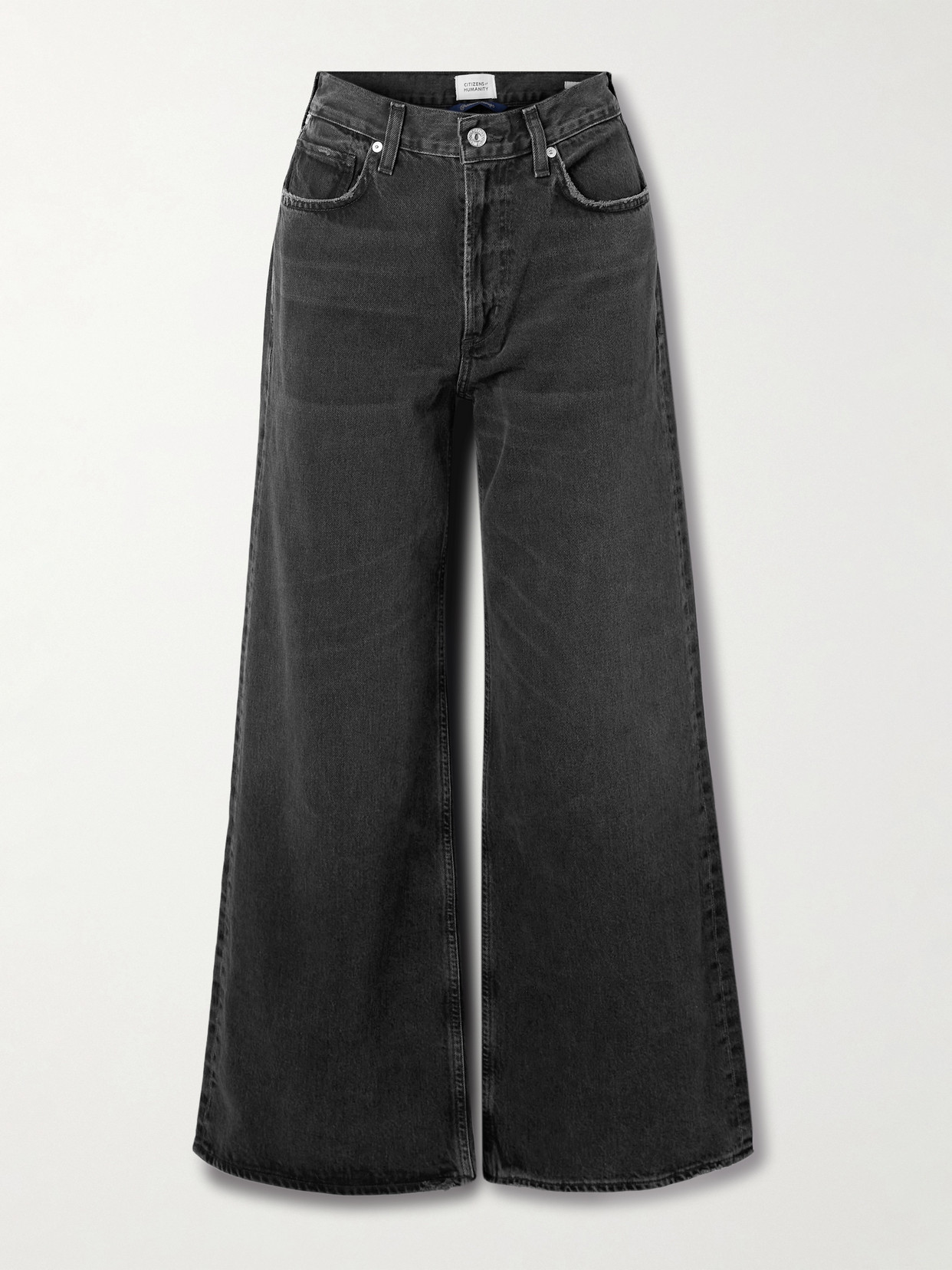 Citizen Of Humanity Paloma Mid-rise Wide-leg Jeans In Black