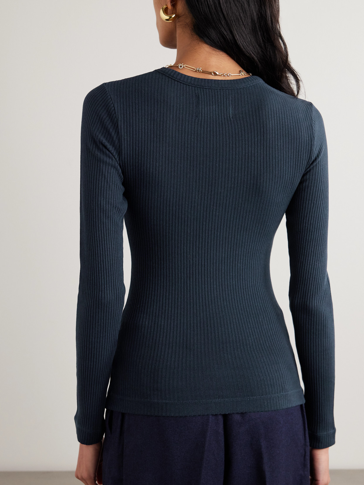 Bina Ribbed Lyocell And Organic Cotton-Blend T-Shirt