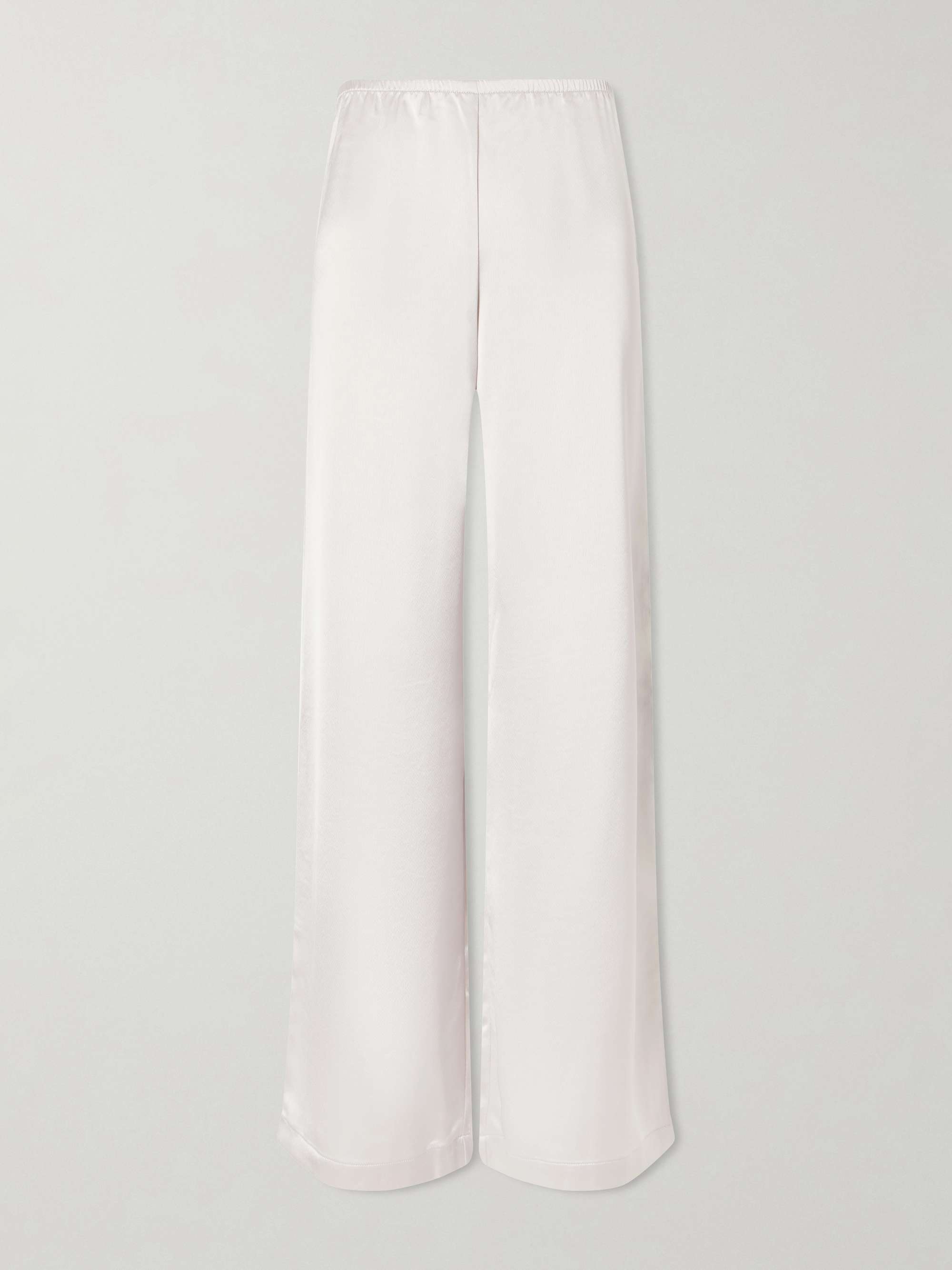 LESET Barb satin wide-leg pants