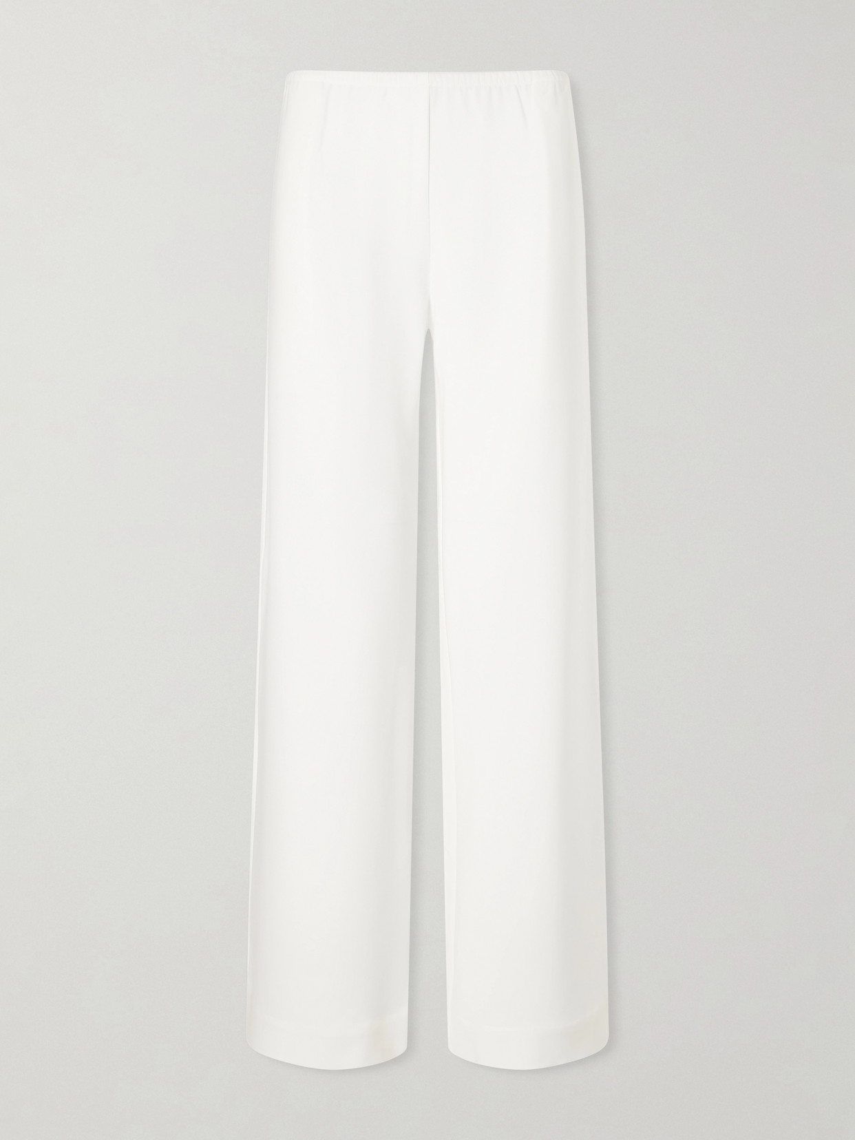 Leset Arielle Crepe Wide-leg Pants In White