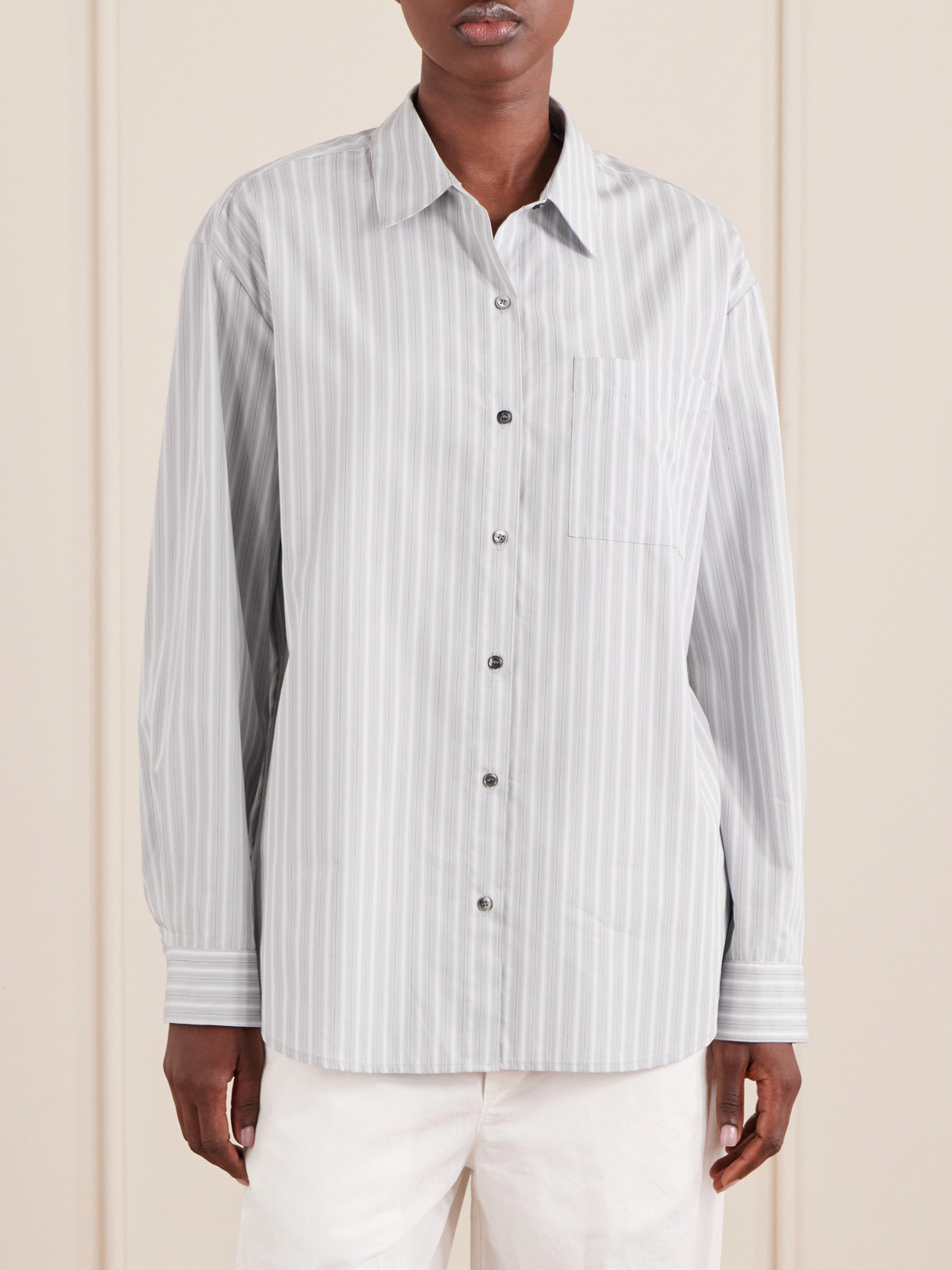 Yoshi Striped Cotton-Blend Shirt